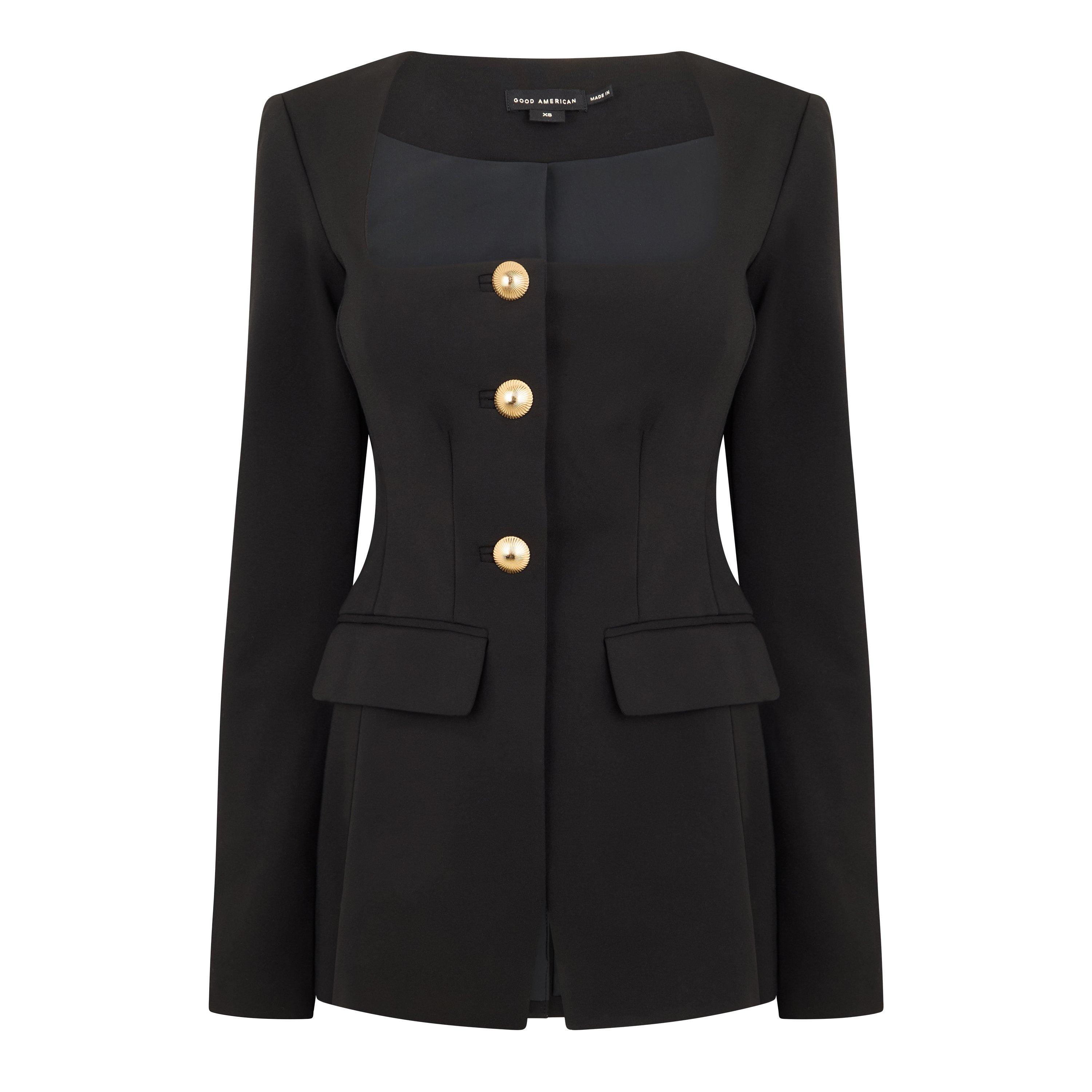 Black - Good American - Good Sculpted Blazer Ld62 - 1