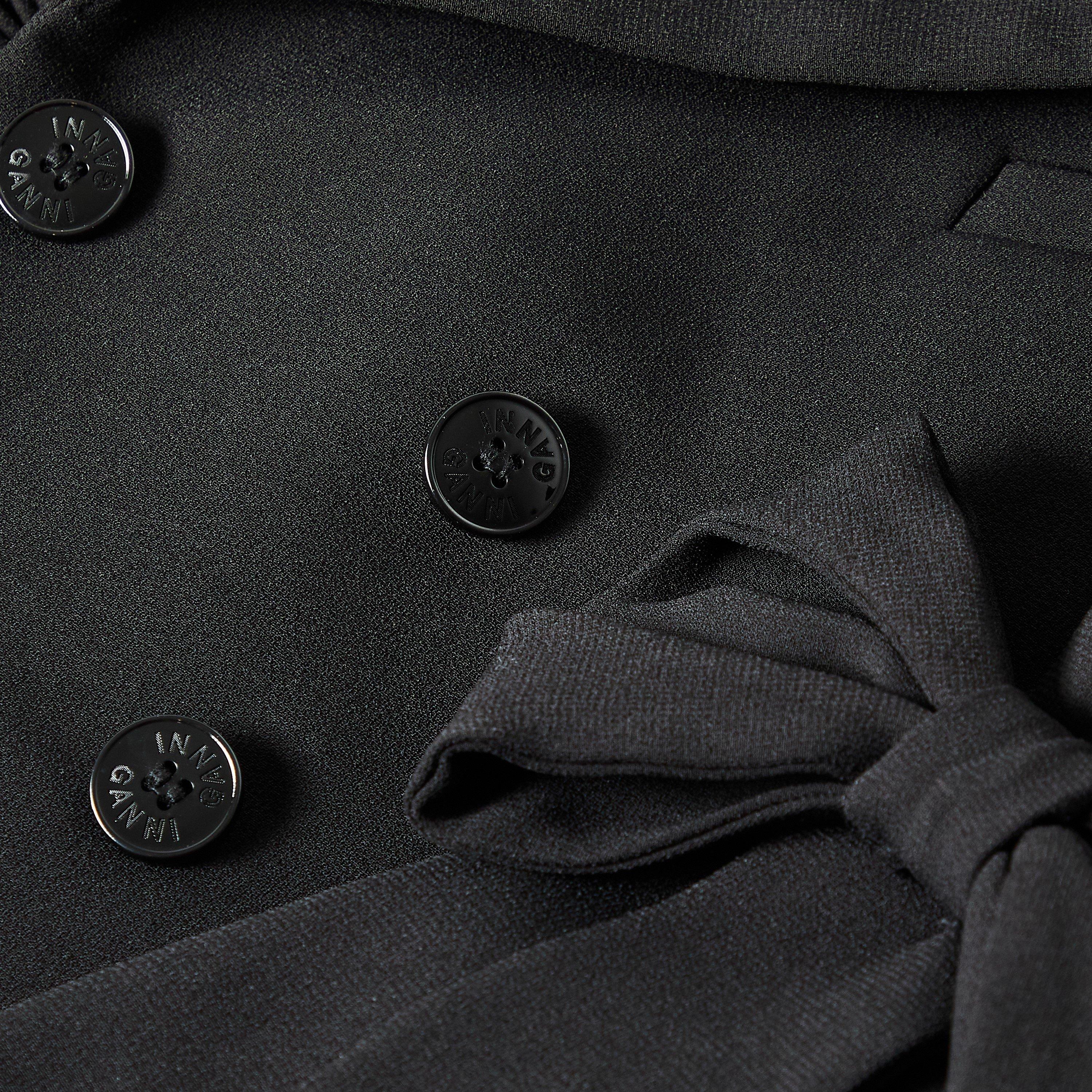 Black - Ganni - Ganni Bnded Crop Blz Ld62 - 3