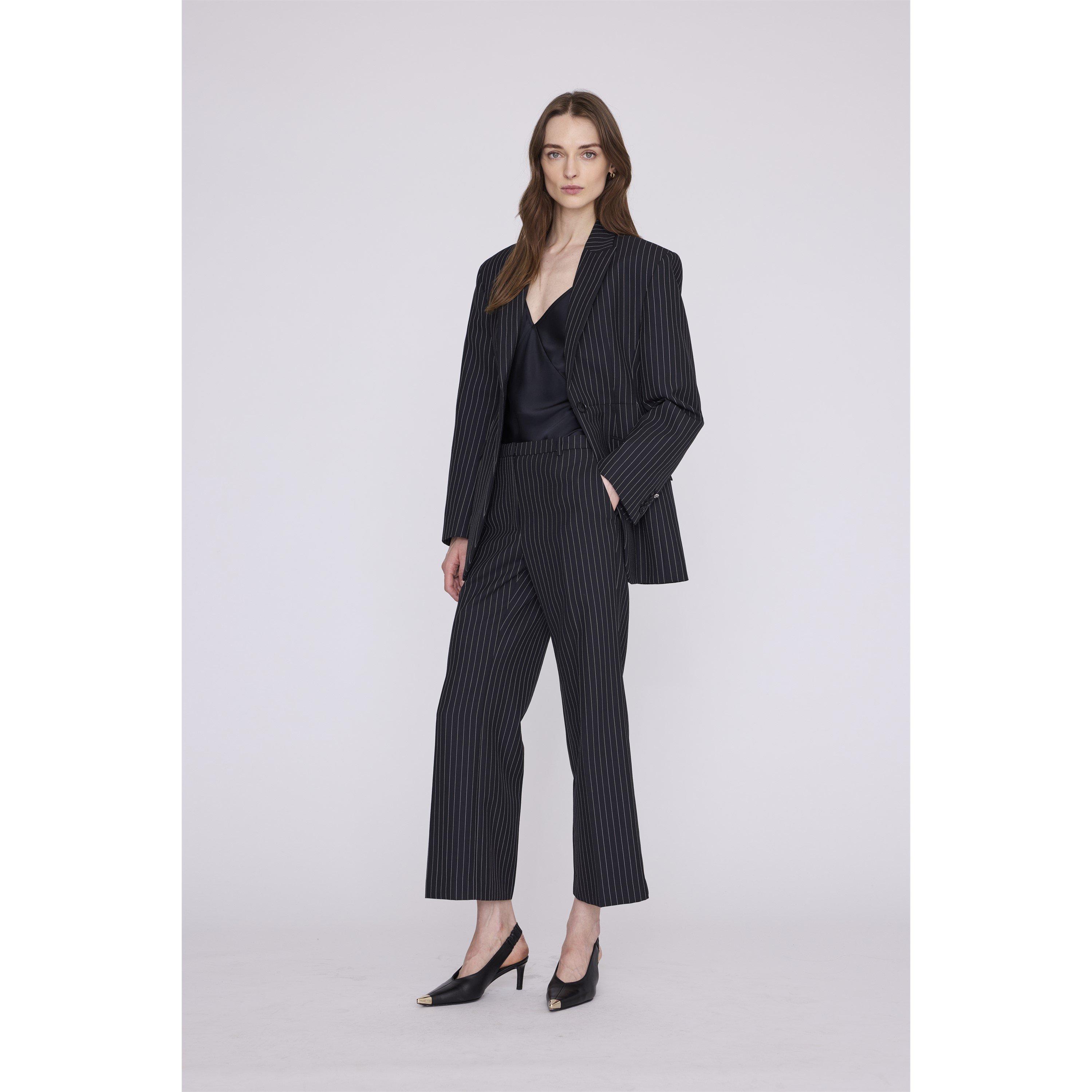 MULTI - Anine Bing - Women's Elga Wool Tailored Fit Blazer - 3