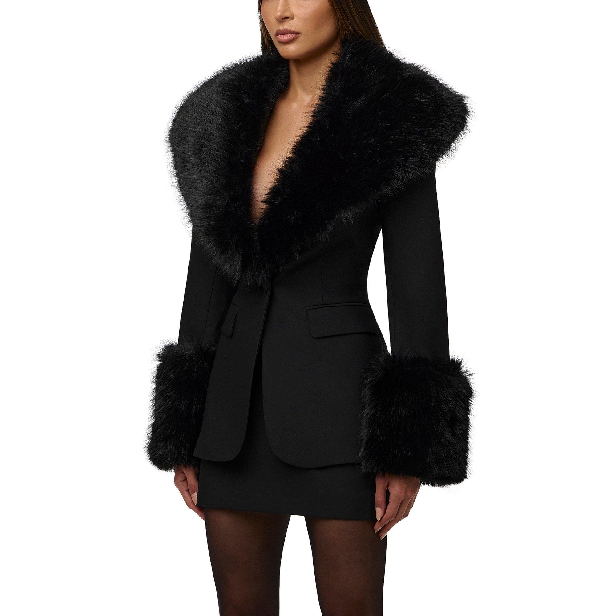 Black - Naked Wardrobe - Naked W Faux Fur Bla Ld64 - 2