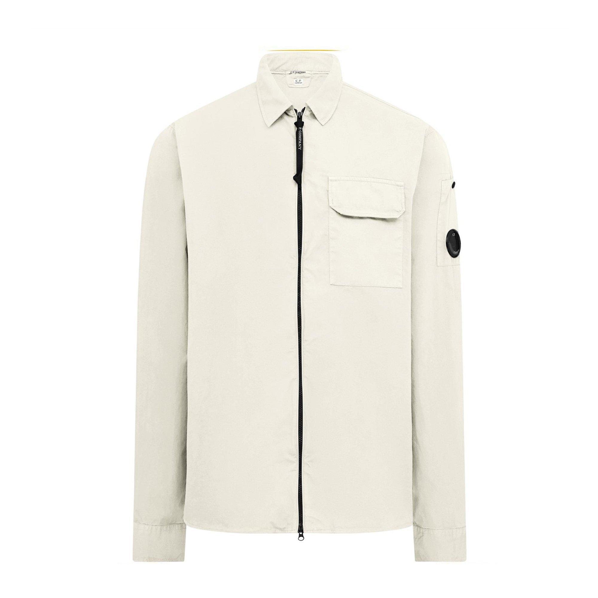 Gauze White - CP Company - Organic Gabardine Zipped Overshirt - 1