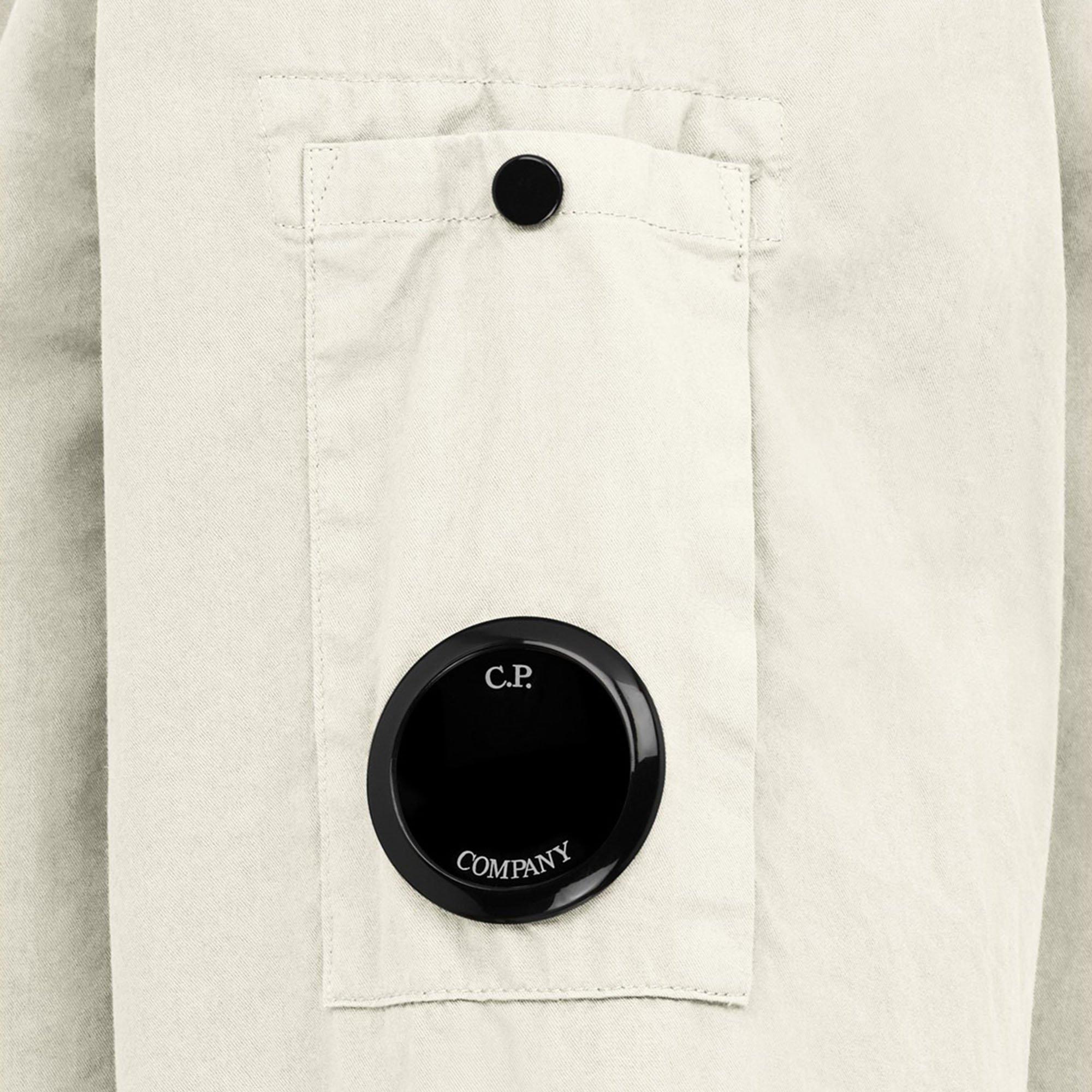 Gauze White - CP Company - Organic Gabardine Zipped Overshirt - 4