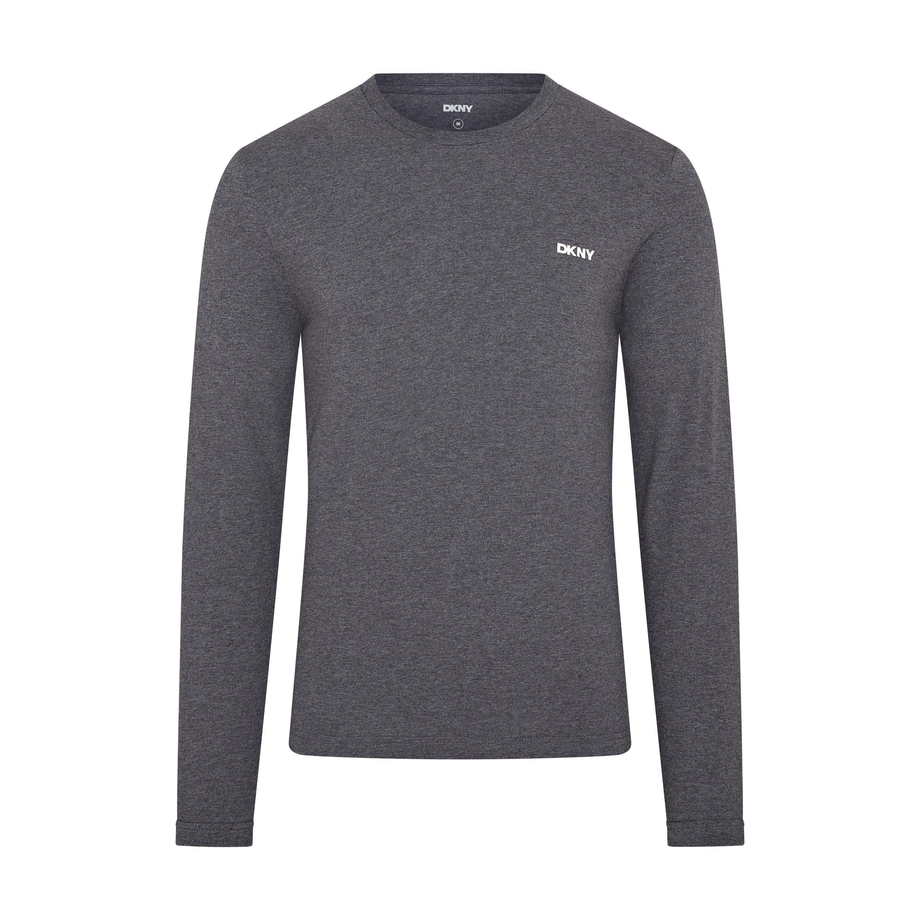 Blu/Gry/Blk - DKNY - 3-Pack Long Sleeve Mens T-Shirt Warriors - 4