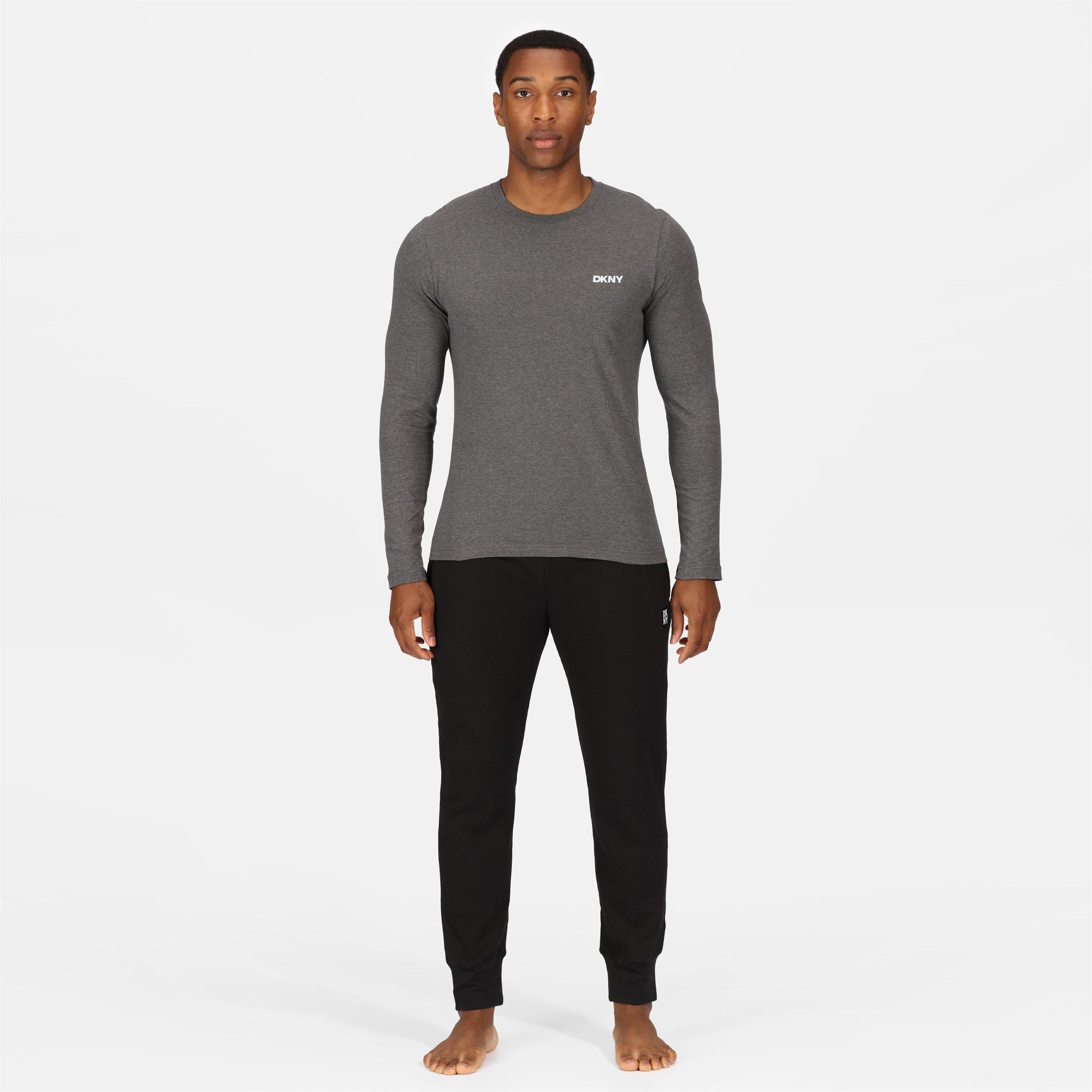 Blu/Gry/Blk - DKNY - 3-Pack Long Sleeve Mens T-Shirt Warriors - 8