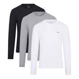 DKNY 3 Pack Long Sleeve Warrior T Shirt Mens