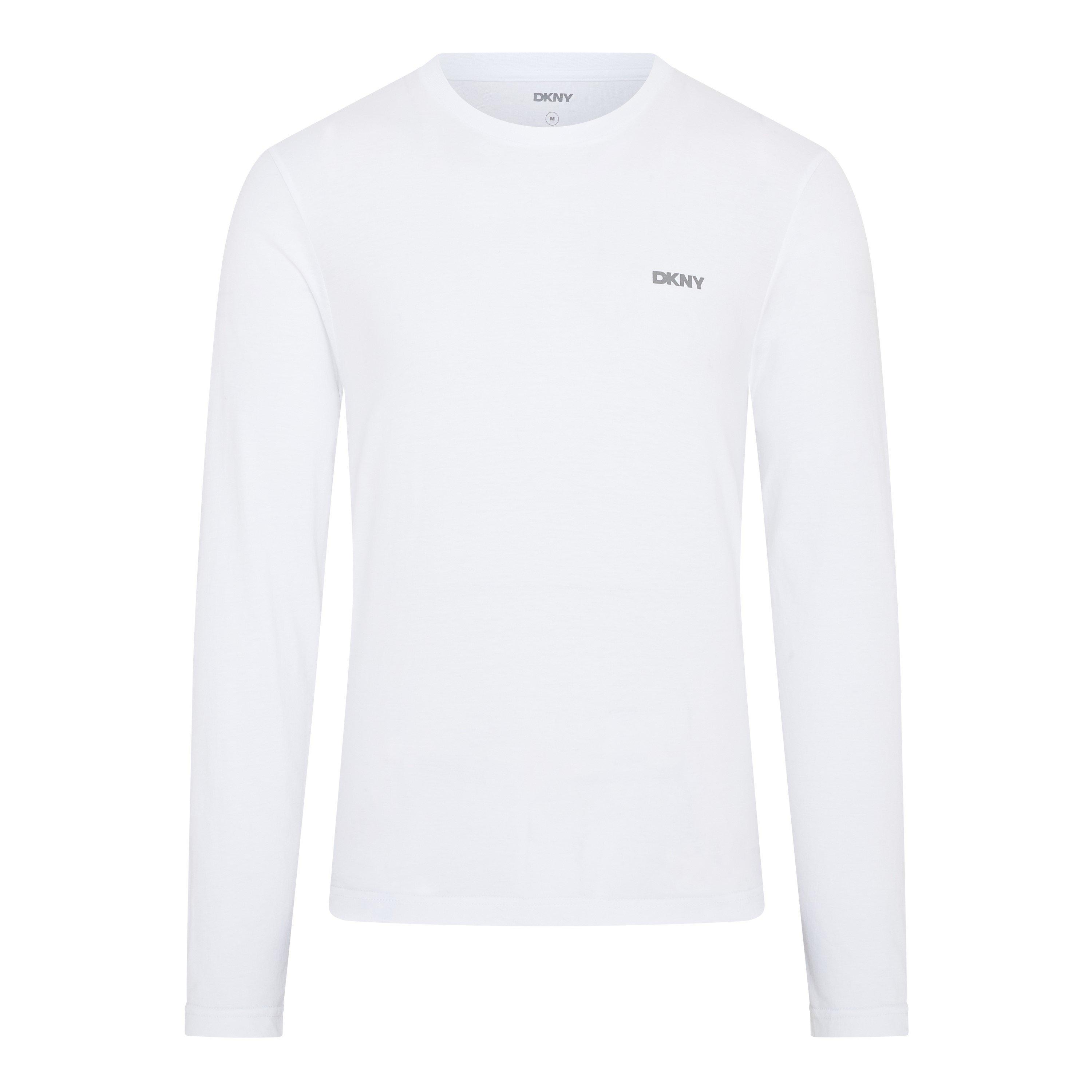 Schwarz/Weiß/Grau - DKNY - 3-Pack Long Sleeve Mens T-Shirt Warriors - 2