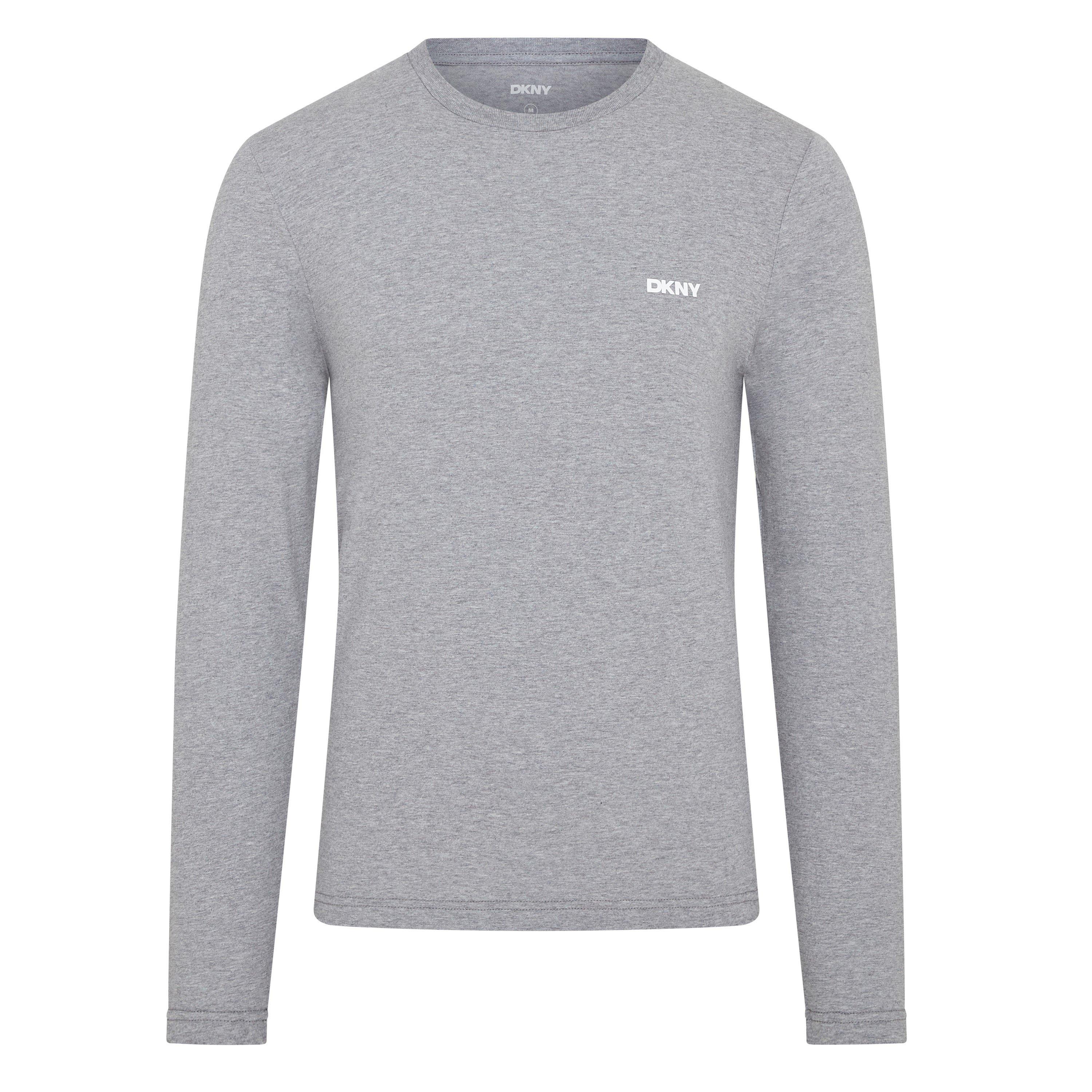 Schwarz/Weiß/Grau - DKNY - 3-Pack Long Sleeve Mens T-Shirt Warriors - 5