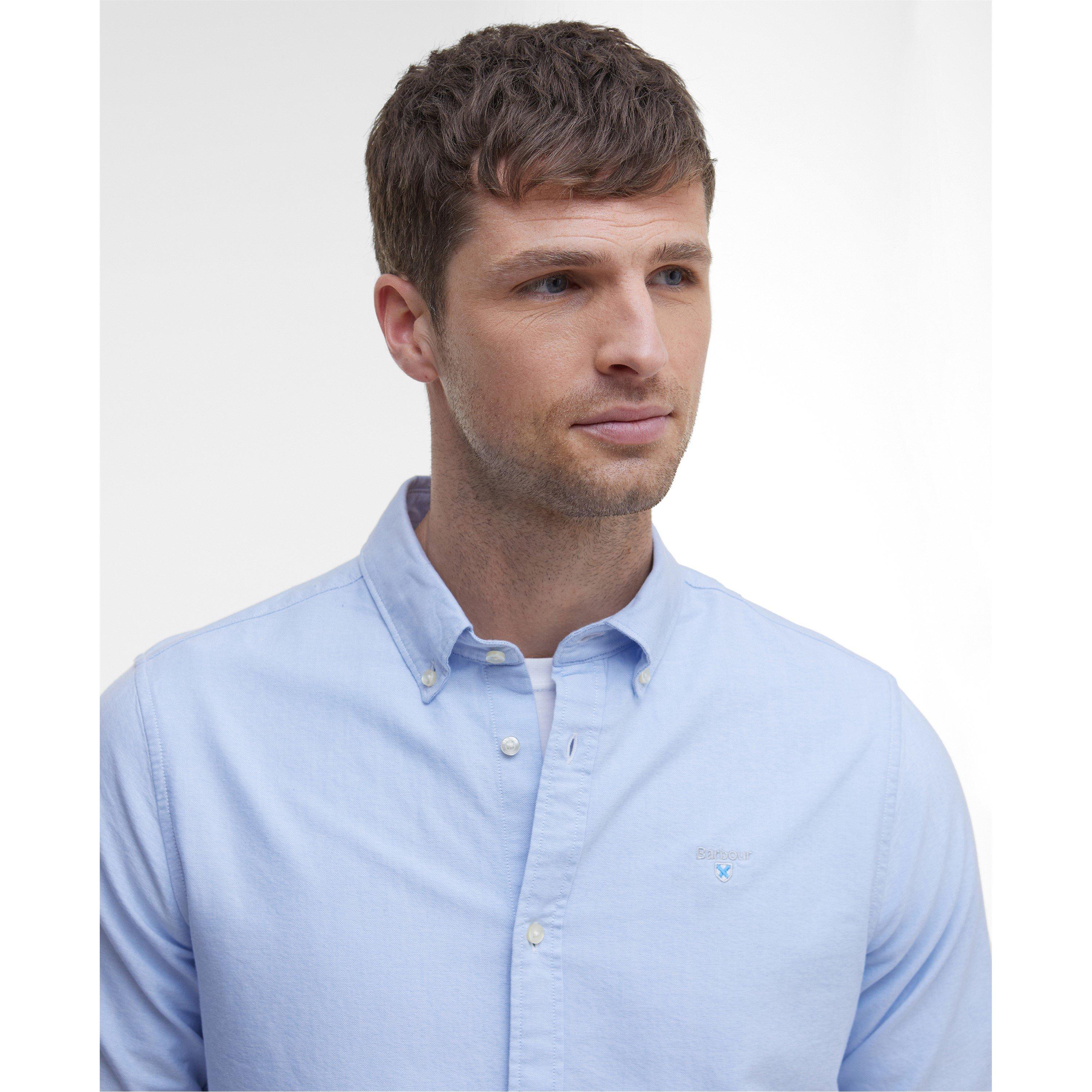 Sky BL32 - Barbour - Men's Oxford Button Down Cotton Long Sleeve Shirt - 4