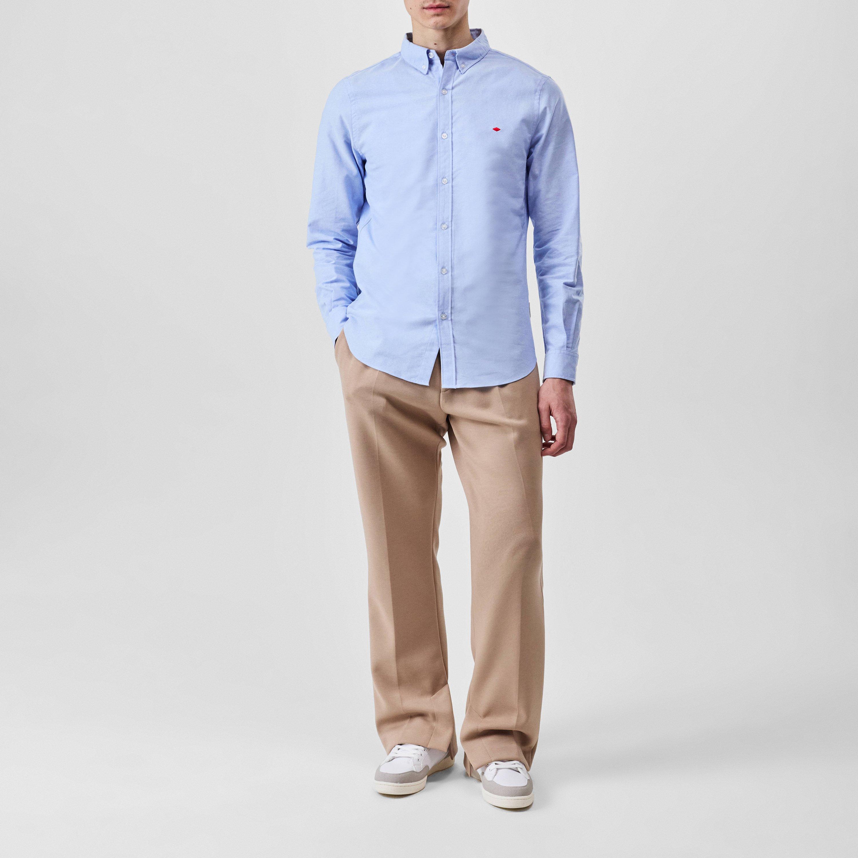 Himmelblau - Lee Cooper - LC Long Sleeve Oxford Shirt Mens - 4