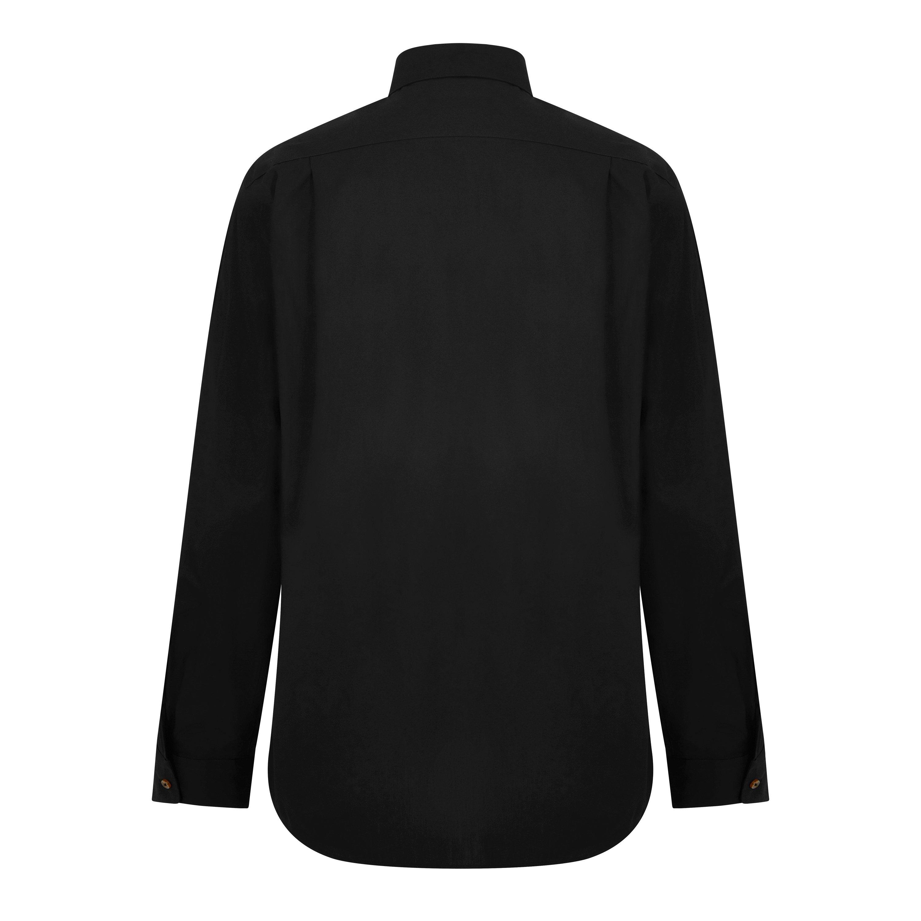 Black - Vivienne Westwood - Men's Logo Cotton Krall Long Sleeved Shirt - 2