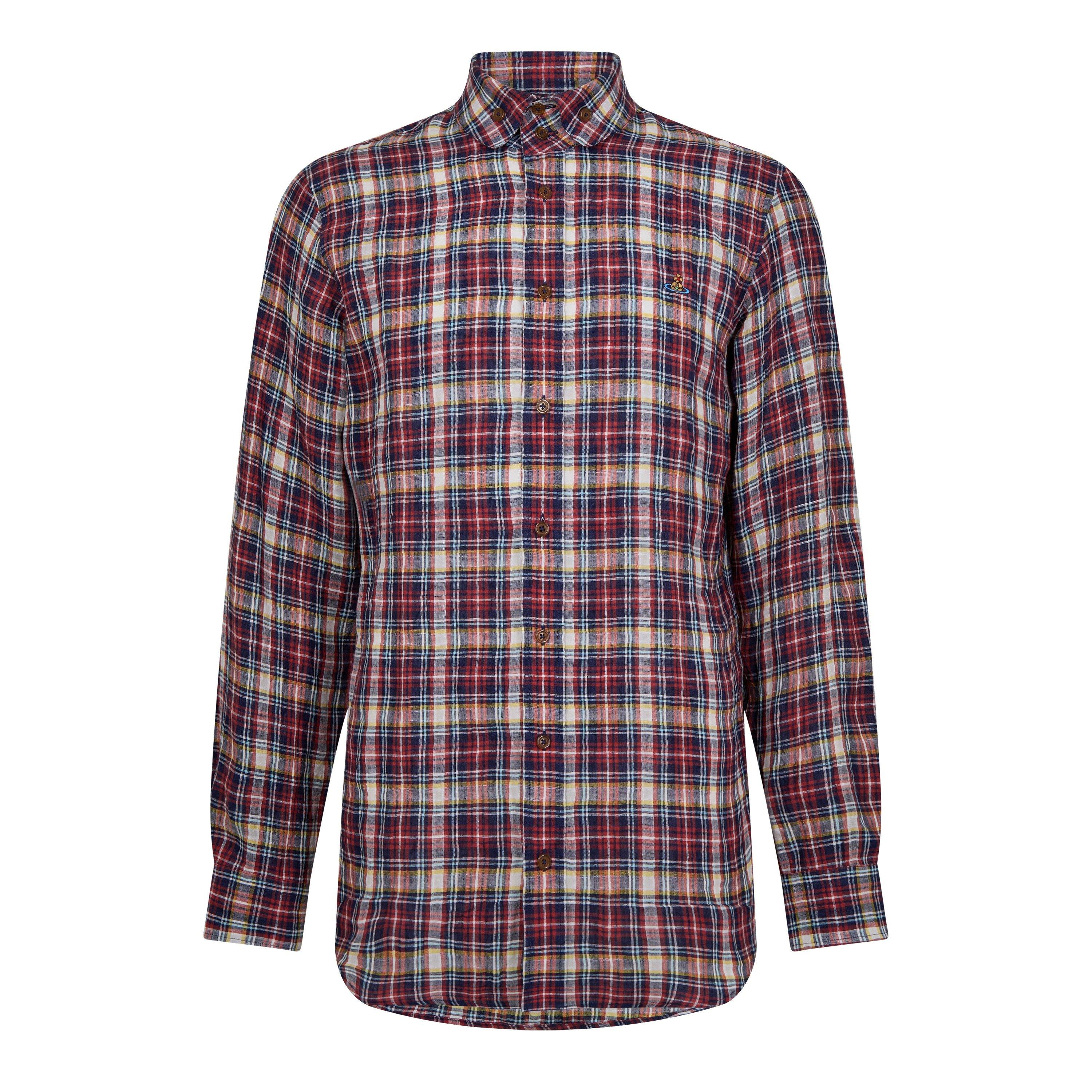 Vivienne Westwood Men's Logo Cotton Krall Long Sleeved Shirt - Multi - Size M (48)