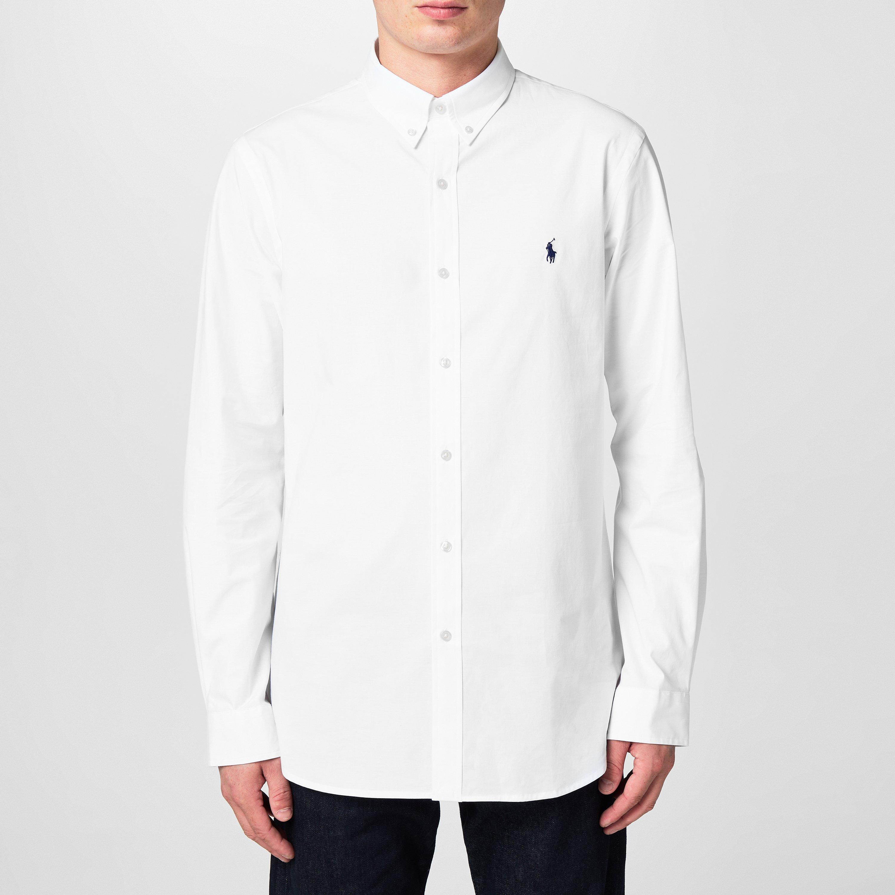 291 White - Polo Ralph Lauren - Men's Slim Fit Poplin Long-Sleeve Shirt - 3
