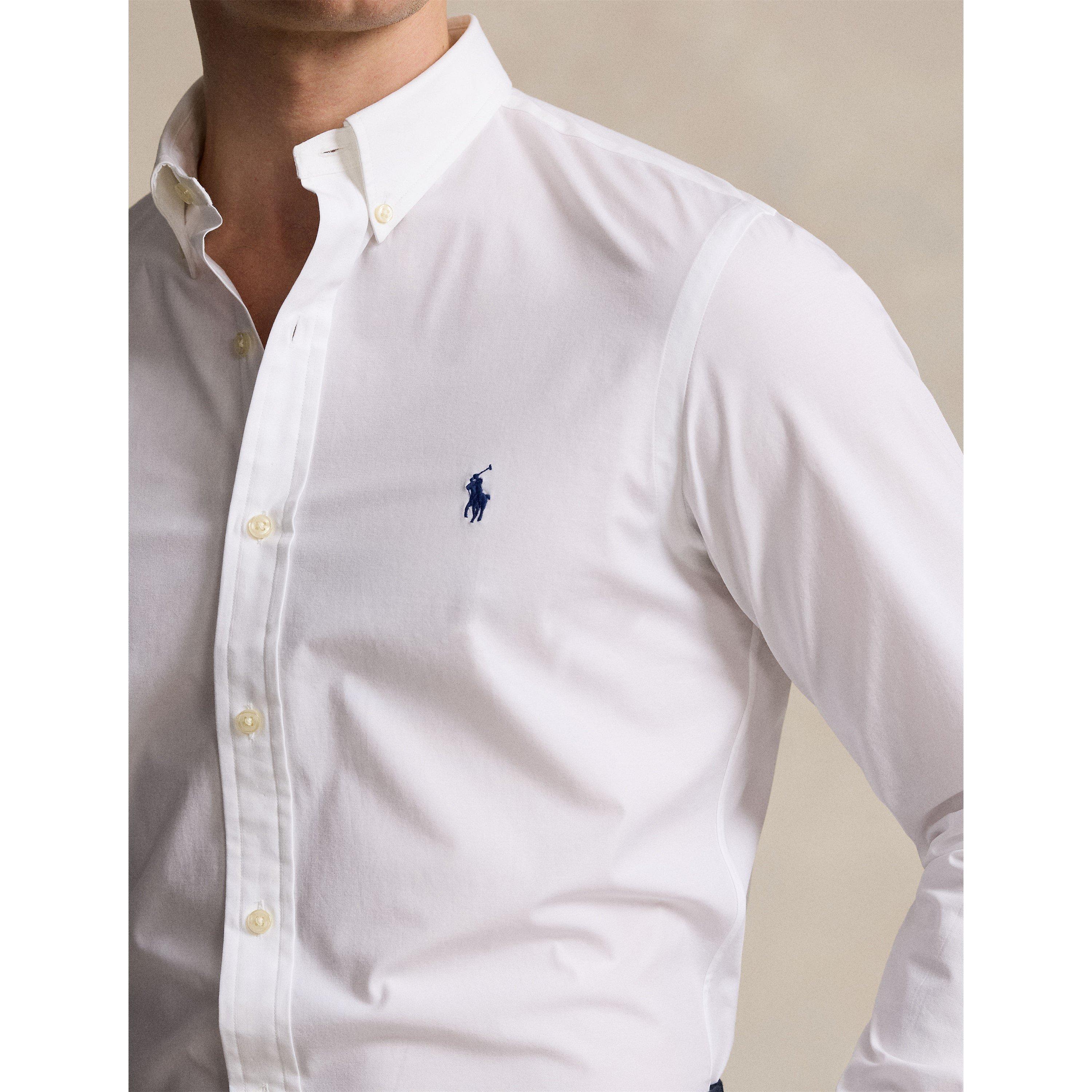 291 White - Polo Ralph Lauren - Men's Slim Fit Poplin Long-Sleeve Shirt - 5