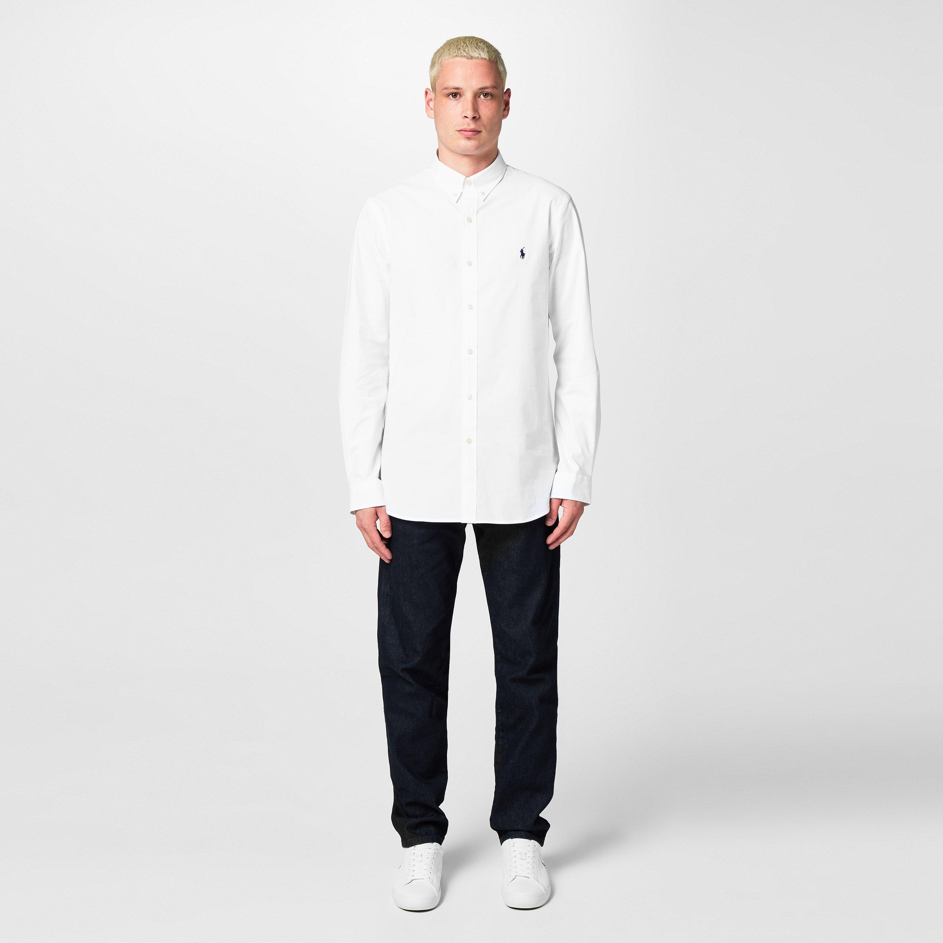 291 White - Polo Ralph Lauren - Men's Slim Fit Poplin Long-Sleeve Shirt - 5