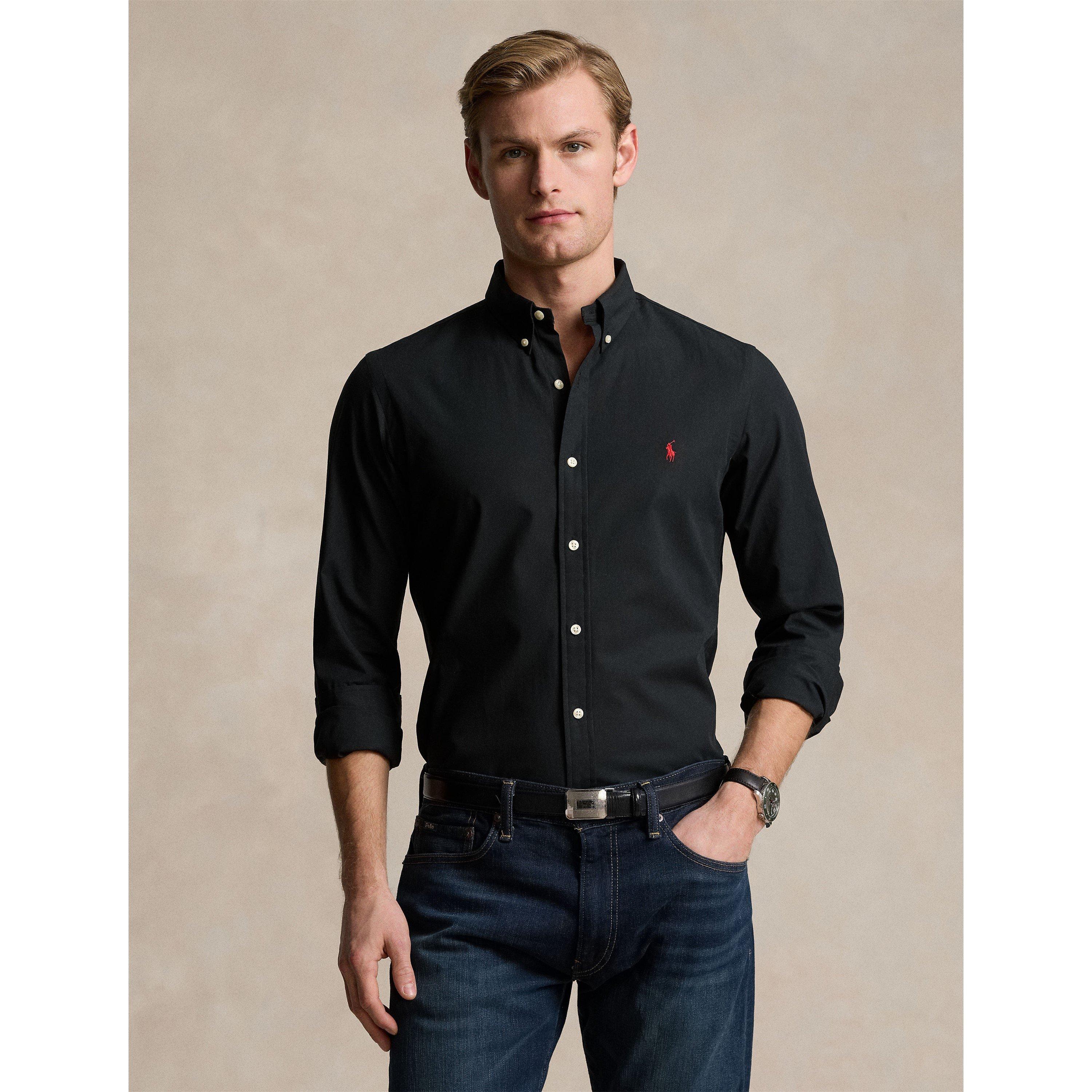 Polo Black - Polo Ralph Lauren - Men's Slim Fit Poplin Long-Sleeve Shirt - 3