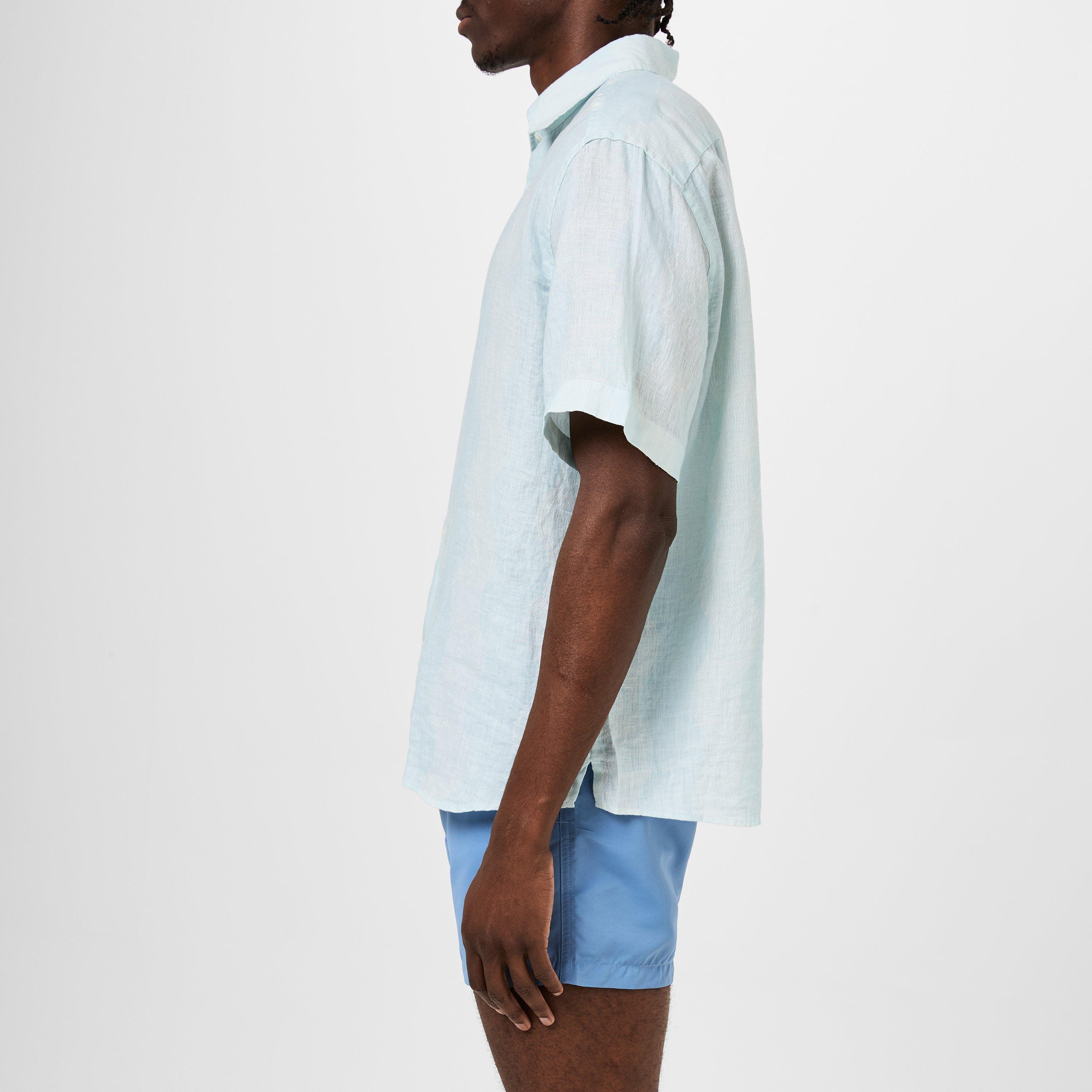 Seafoam - Frescobol Carioca - Men's Striped Short-Sleeve Patterned Shirt - 2