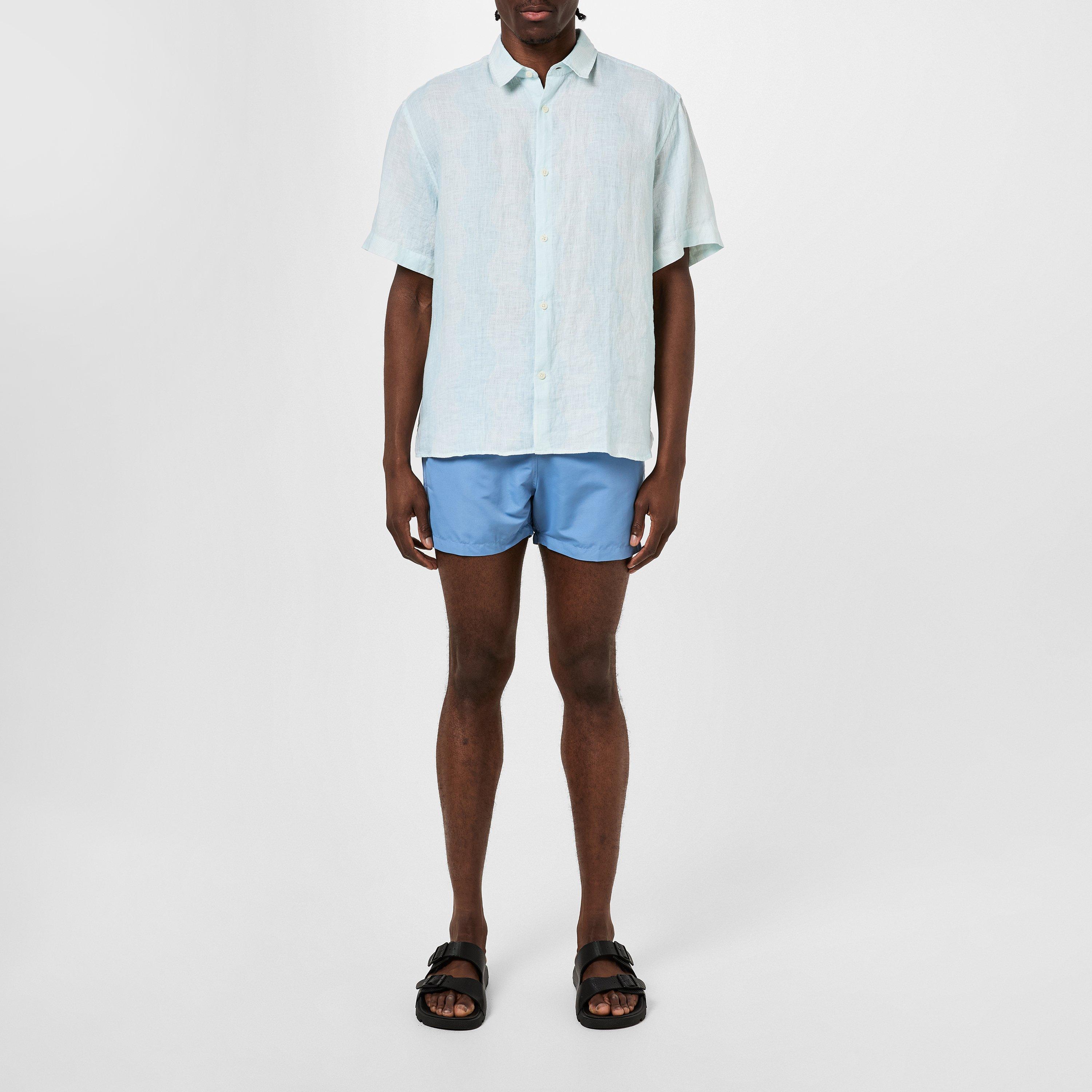 Seafoam - Frescobol Carioca - Men's Striped Short-Sleeve Patterned Shirt - 4