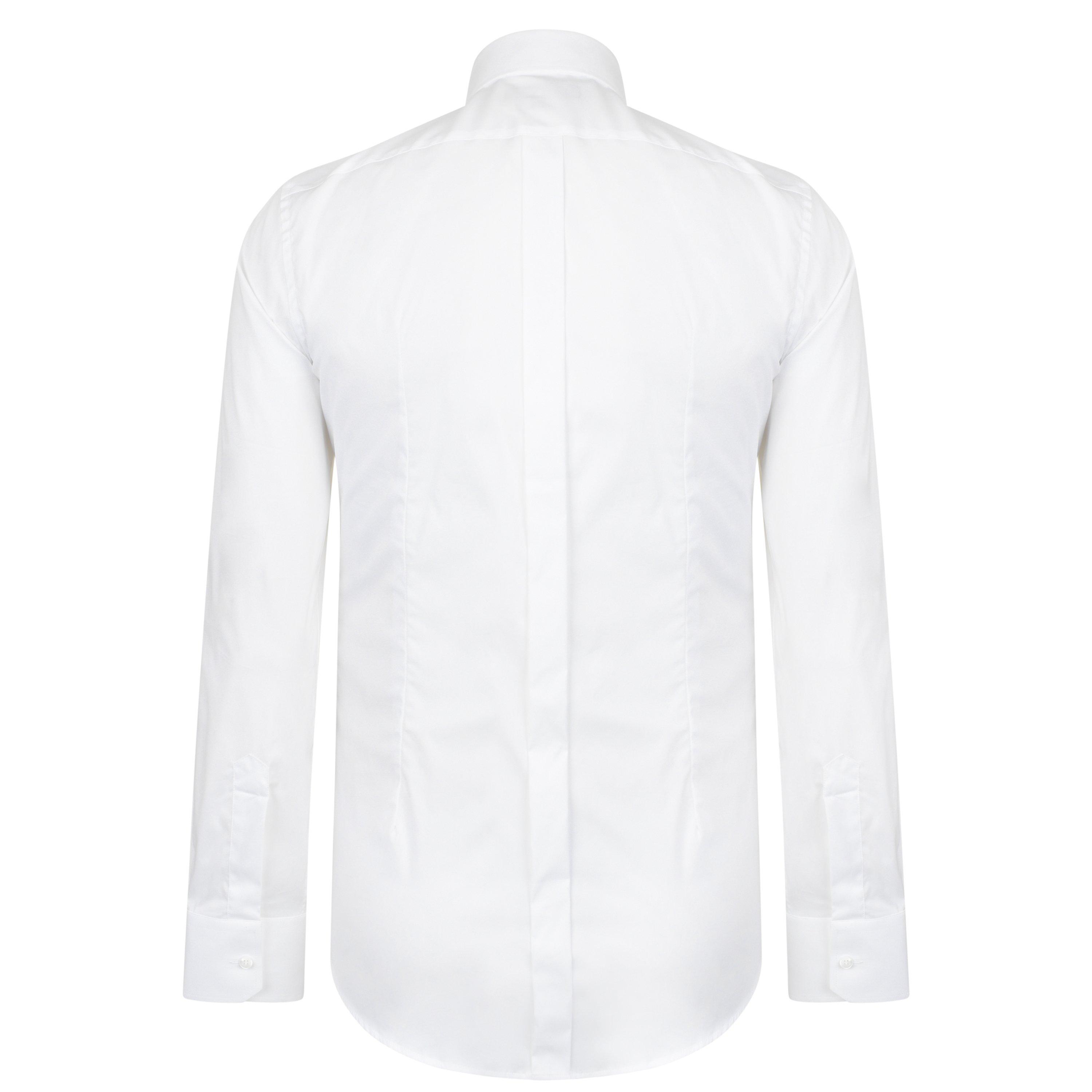 White W0800 - Dolce and Gabbana - Gold Fit Stretch Long Sleeved Shirt - 5