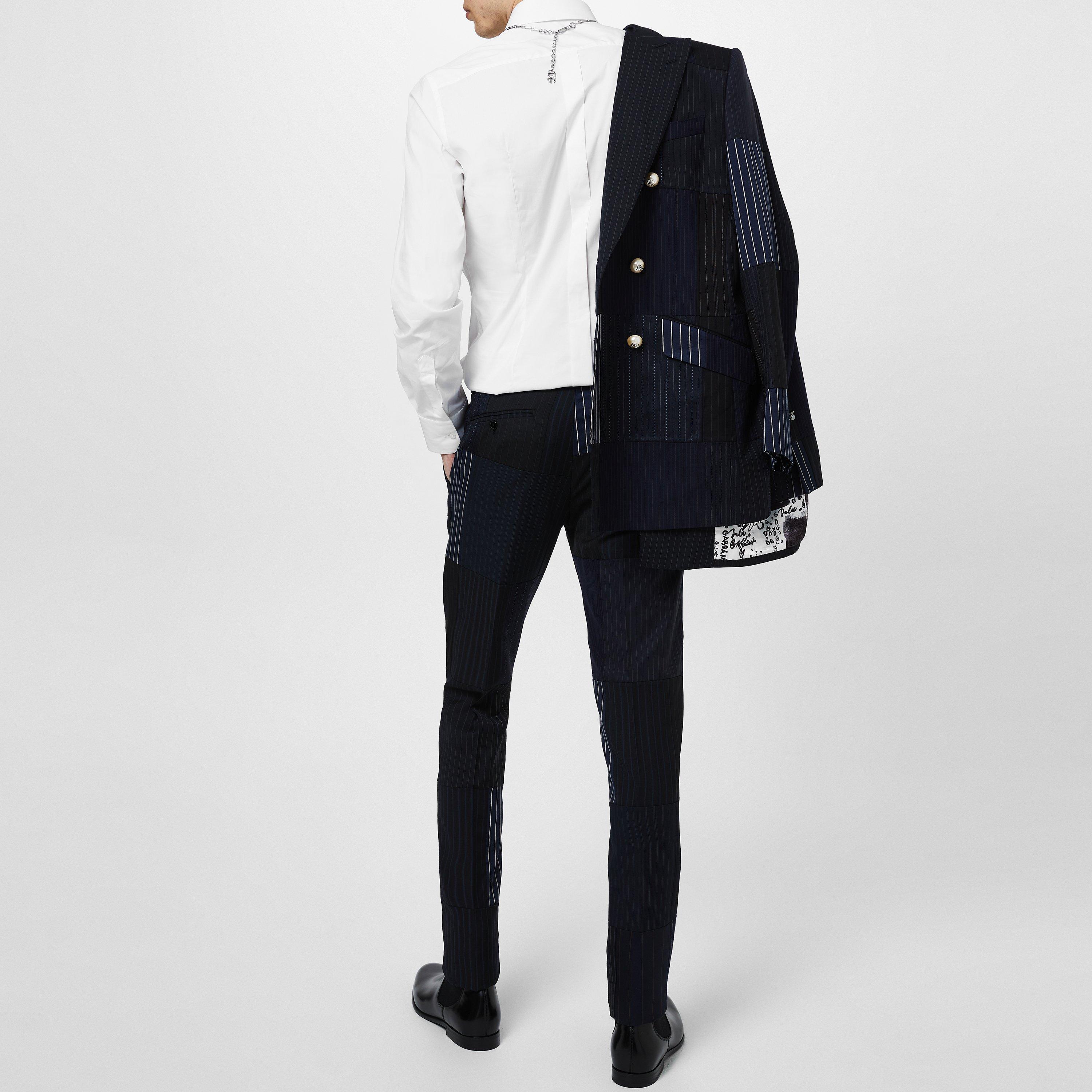 White W0800 - Dolce and Gabbana - Gold Fit Stretch Long Sleeved Shirt - 3