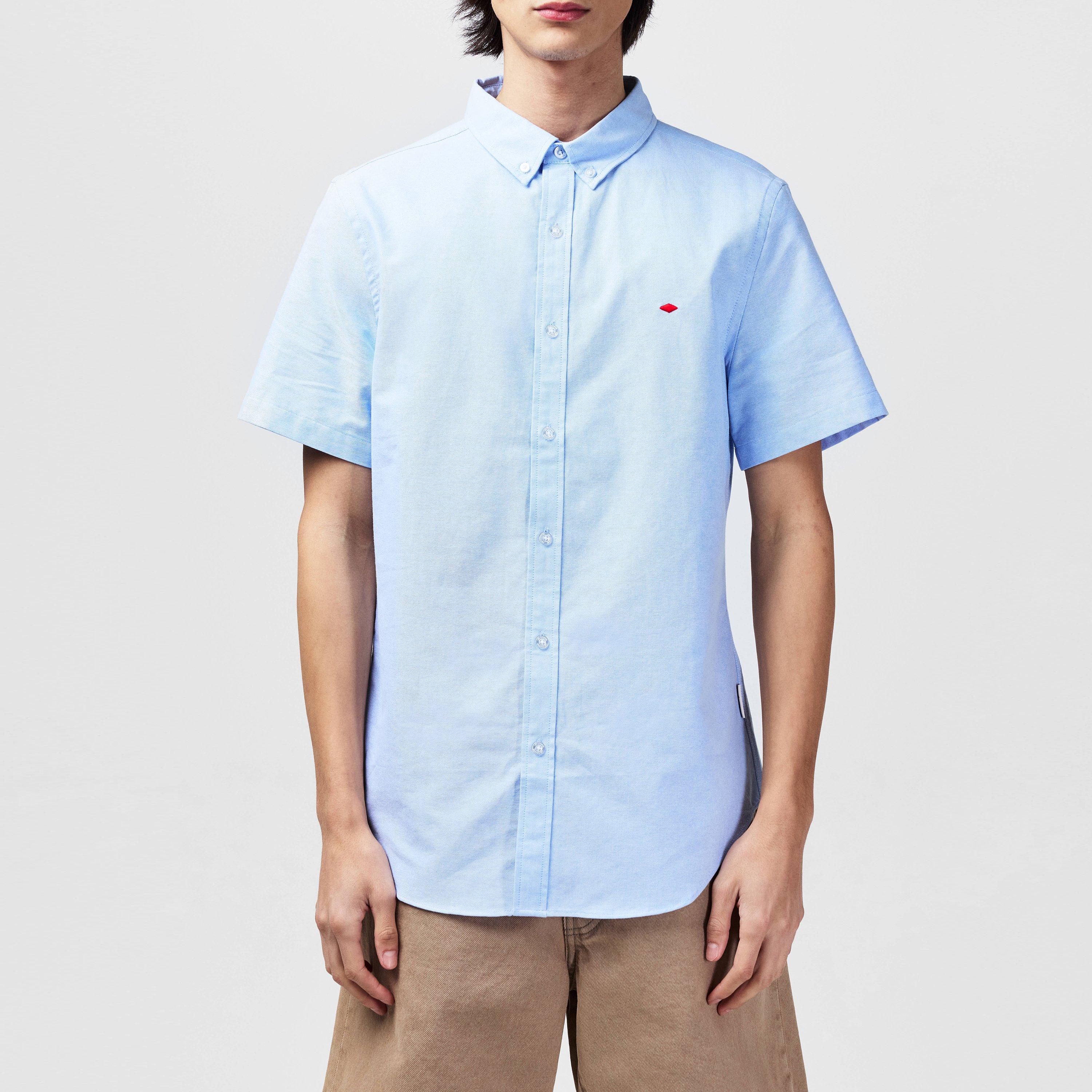Sky Blue - Lee Cooper - Cooper Short Sleeve Oxford Shirt - 3
