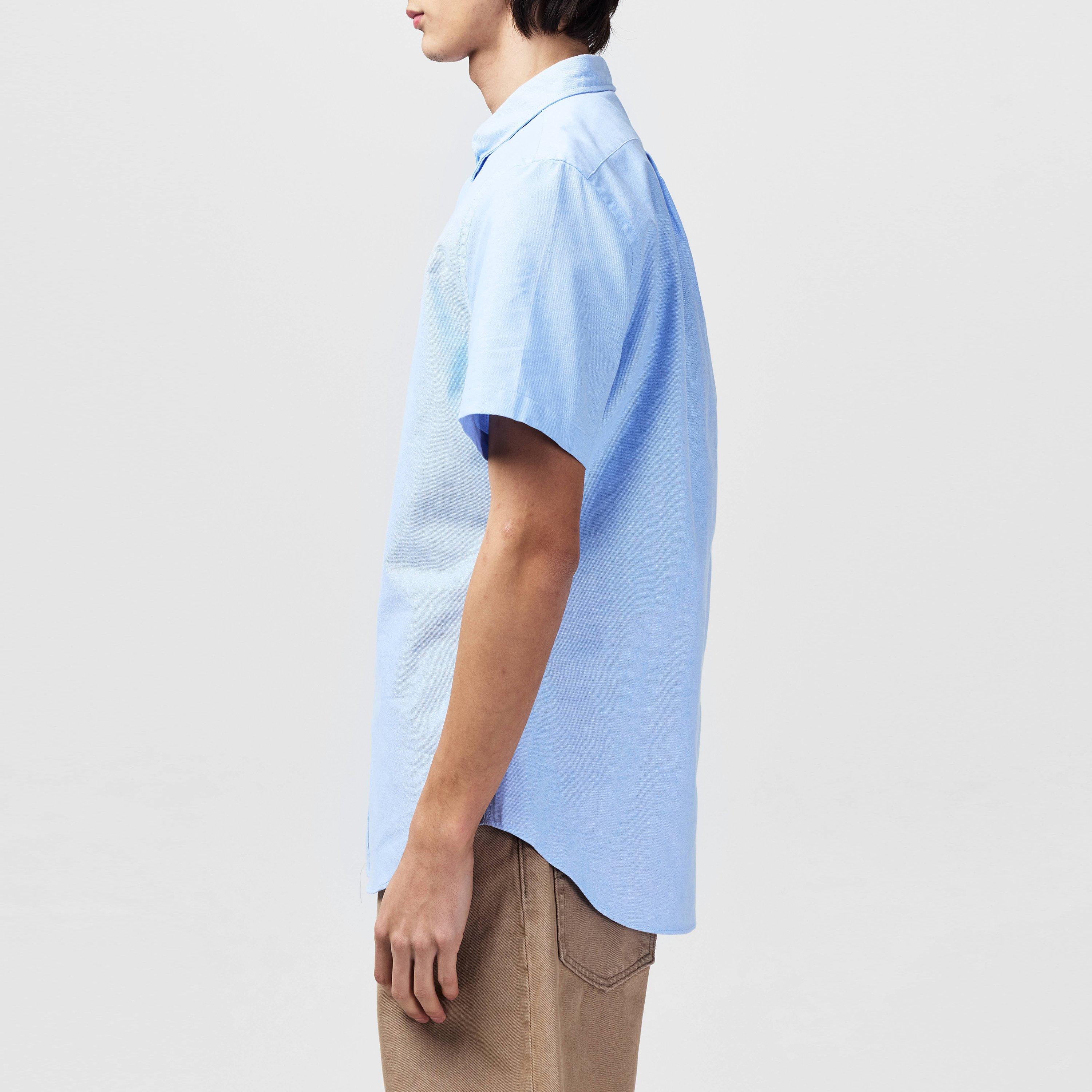 Sky Blue - Lee Cooper - Cooper Short Sleeve Oxford Shirt - 5
