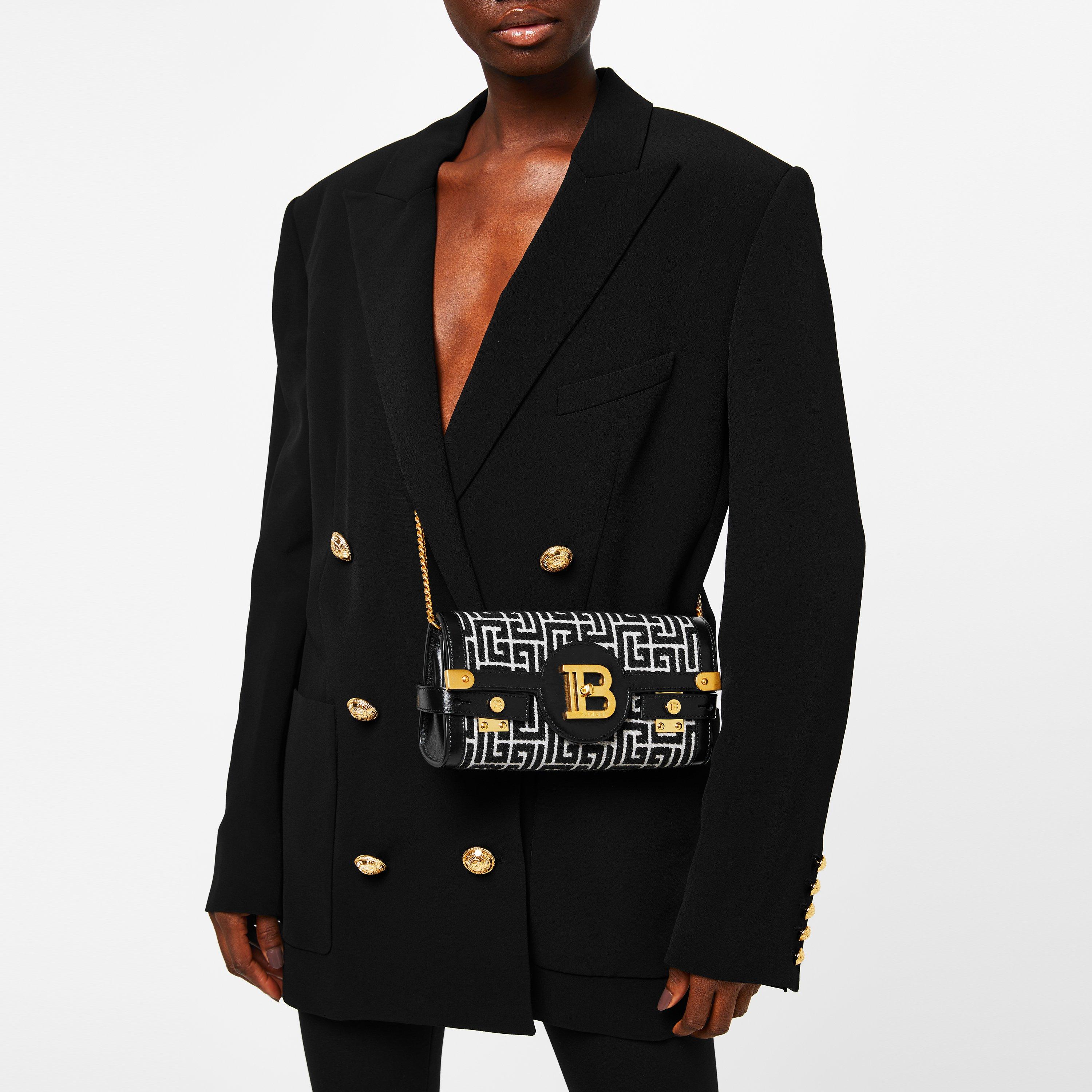 Noir 0PA - Balmain - Women's 6 Buttoned Boyfriend Double Breasted Viscose Long Sleeve Blazer - 4