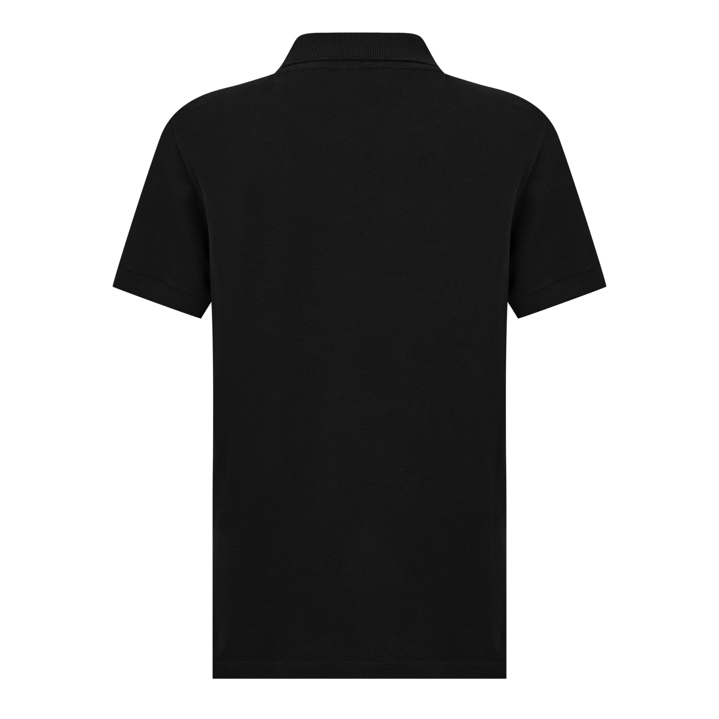 Black Washed - Alexander McQueen - Embroidered Skull Polo Shirt - 6