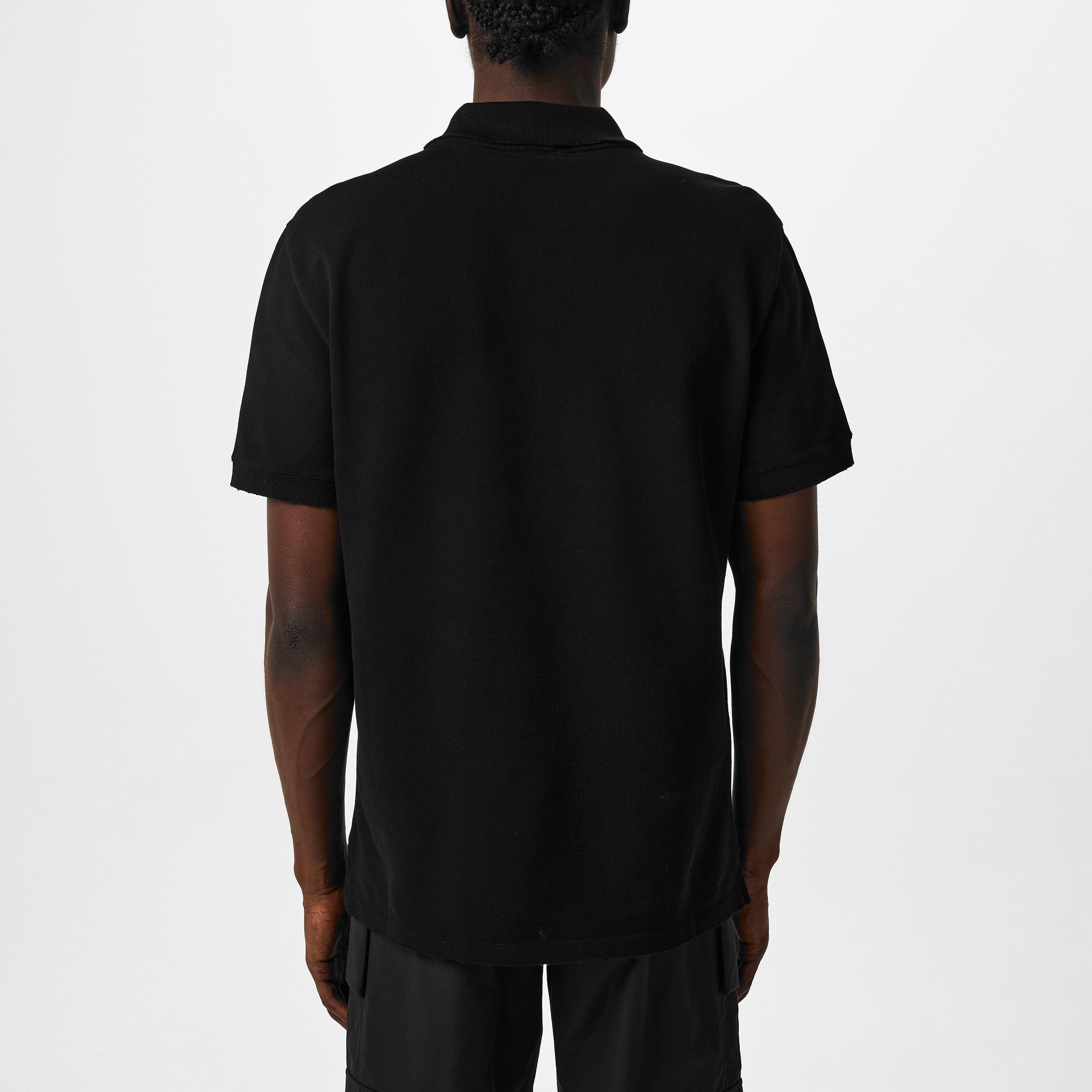 Black Washed - Alexander McQueen - Embroidered Skull Polo Shirt - 3