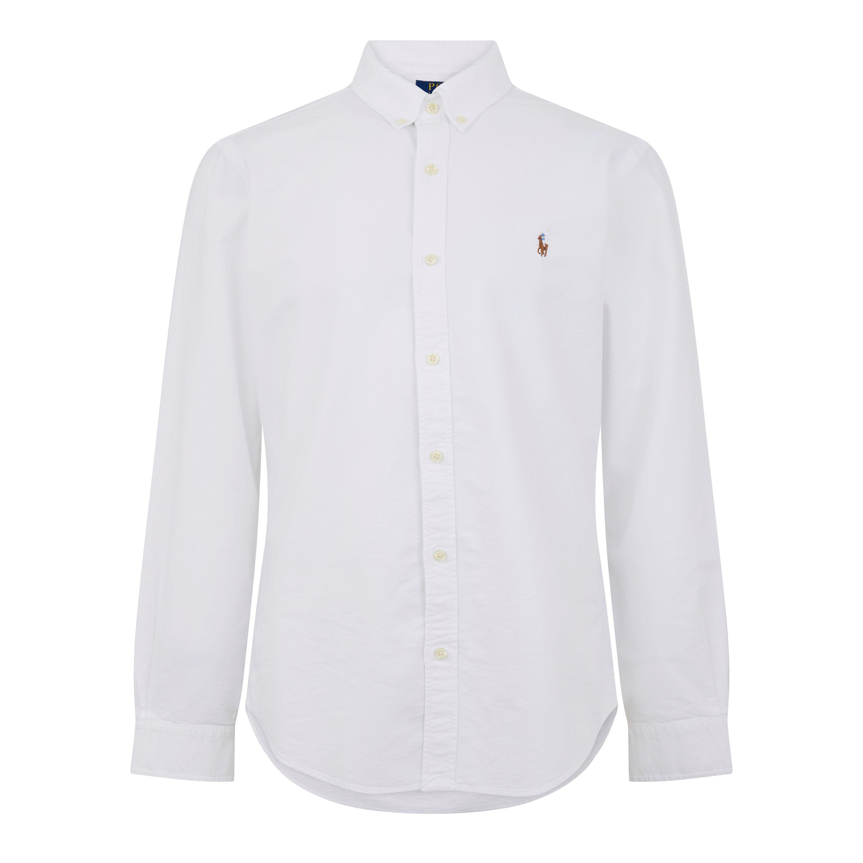 White - Polo Ralph Lauren - Men's Slim Fit Oxford Long Sleeve Shirt - 7