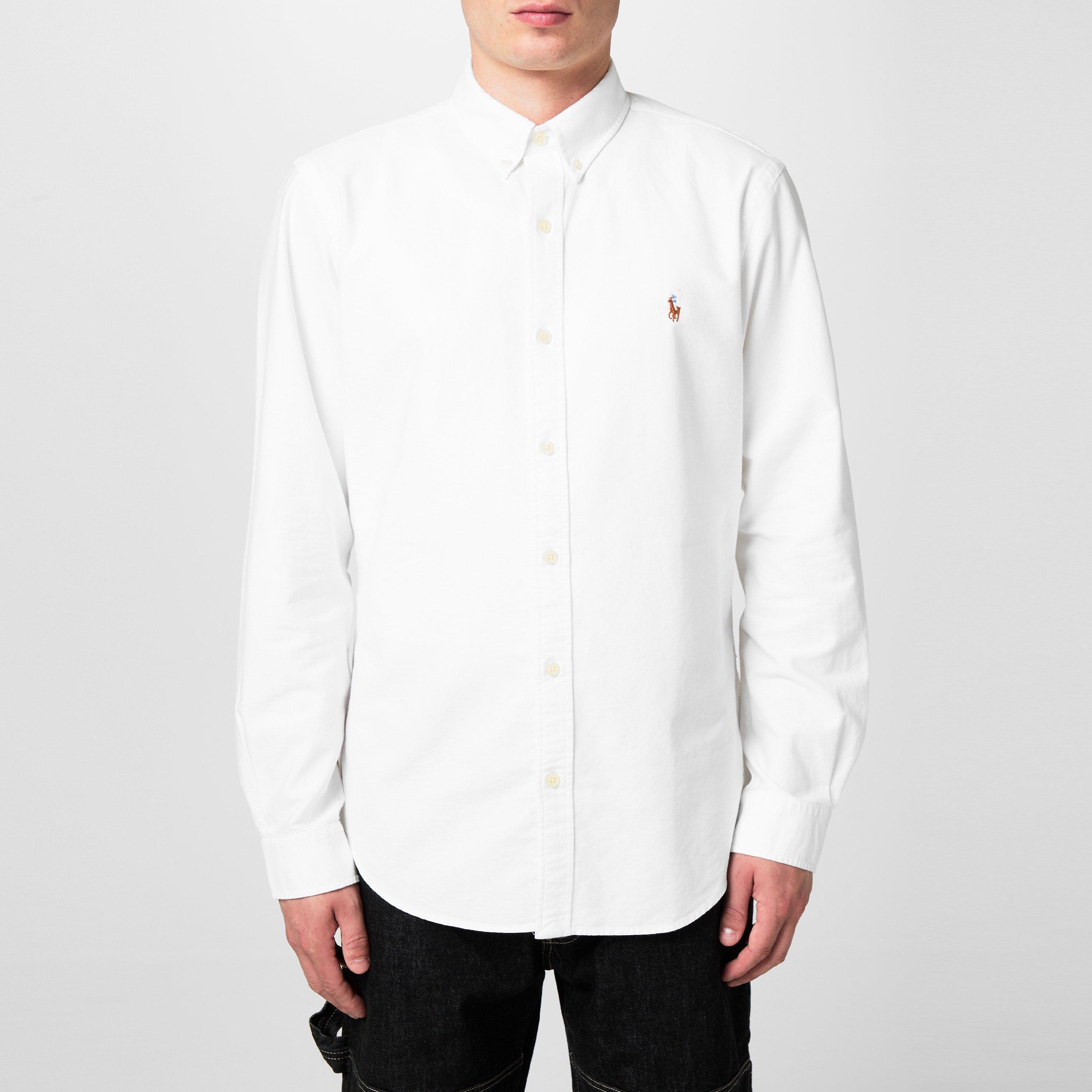 White - Polo Ralph Lauren - Men's Slim Fit Oxford Long Sleeve Shirt - 3