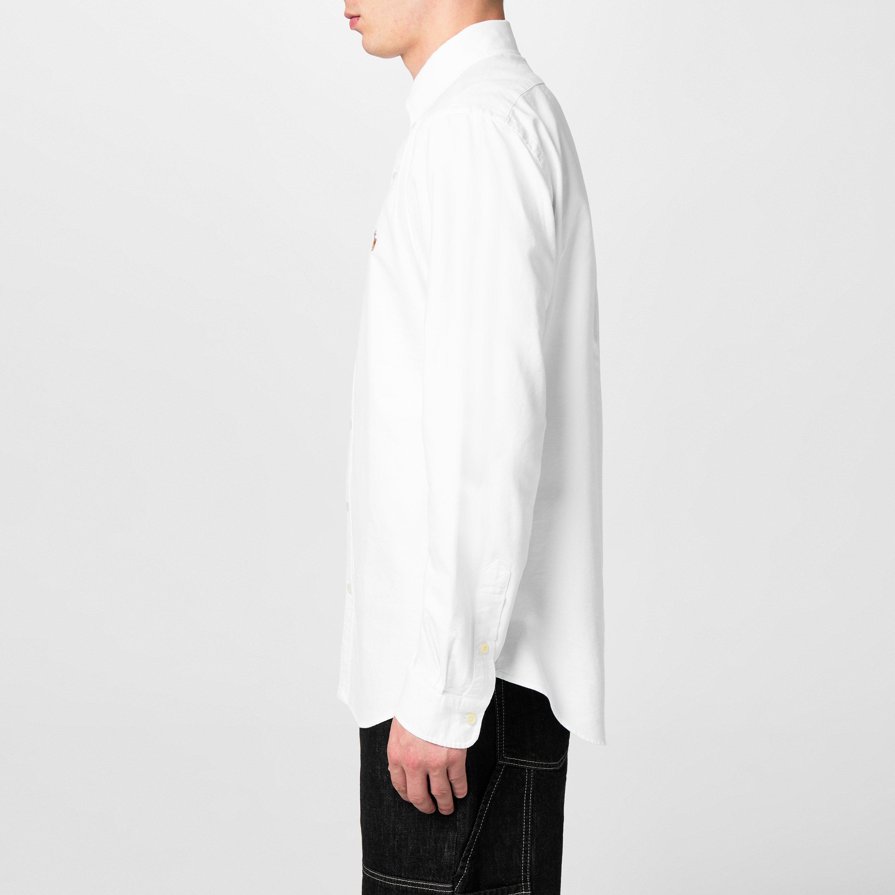 White - Polo Ralph Lauren - Men's Slim Fit Oxford Long Sleeve Shirt - 6