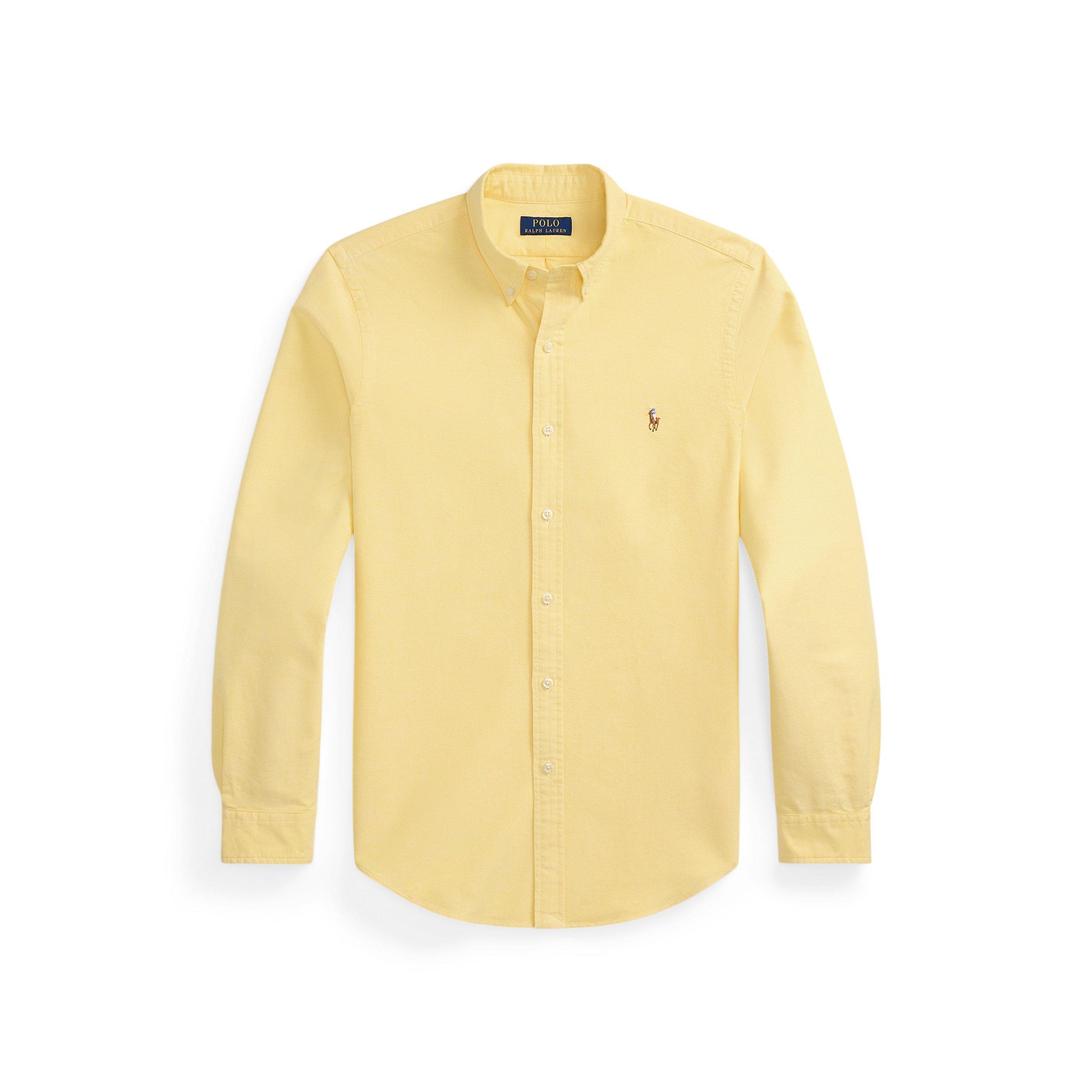 Polo Ralph Lauren Men's Slim Fit Oxford Long Sleeve Shirt - Yellow Oxford - L