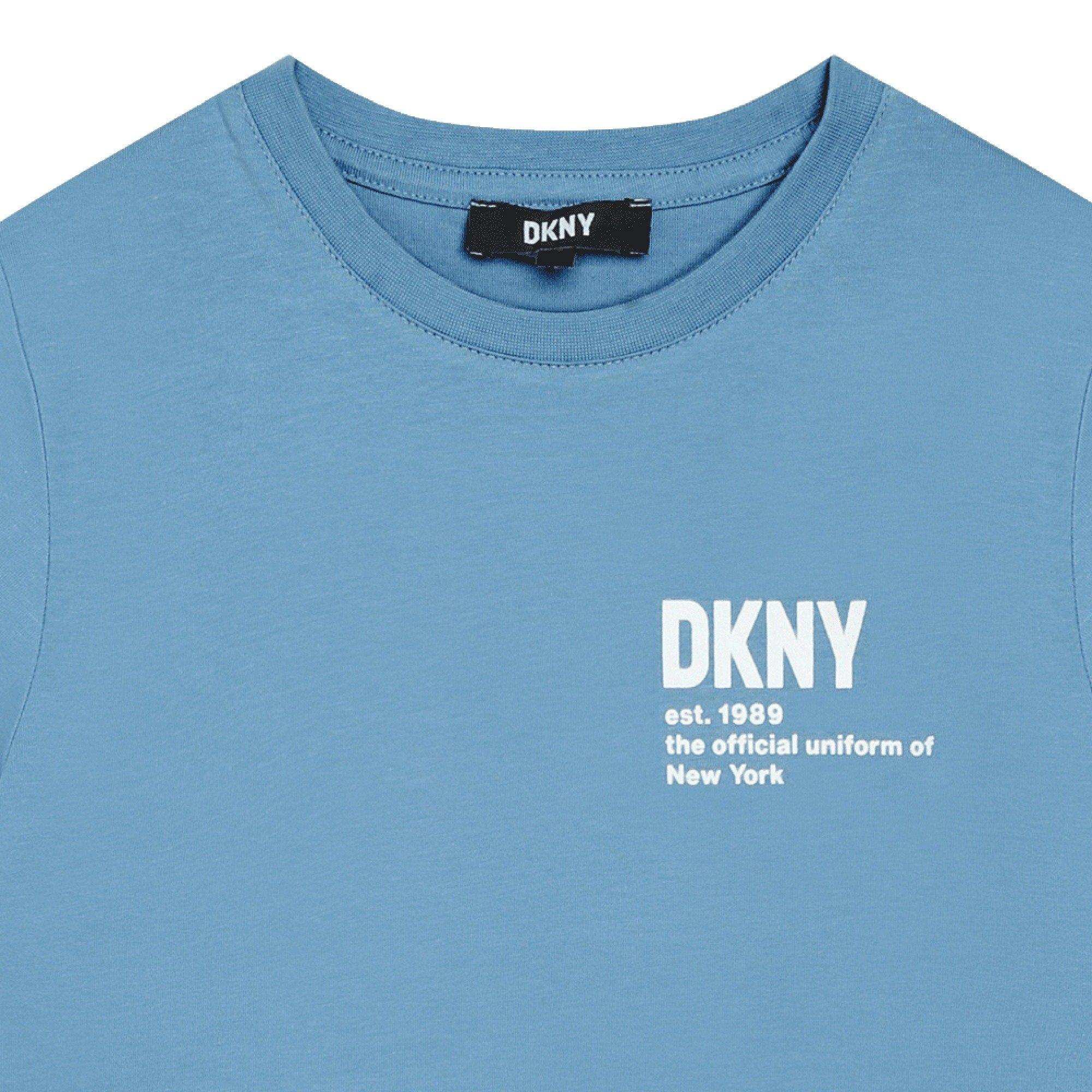 Azul pálido 77G - DKNY - Kids' Small Logo Regular Fit T-Shirt - 3