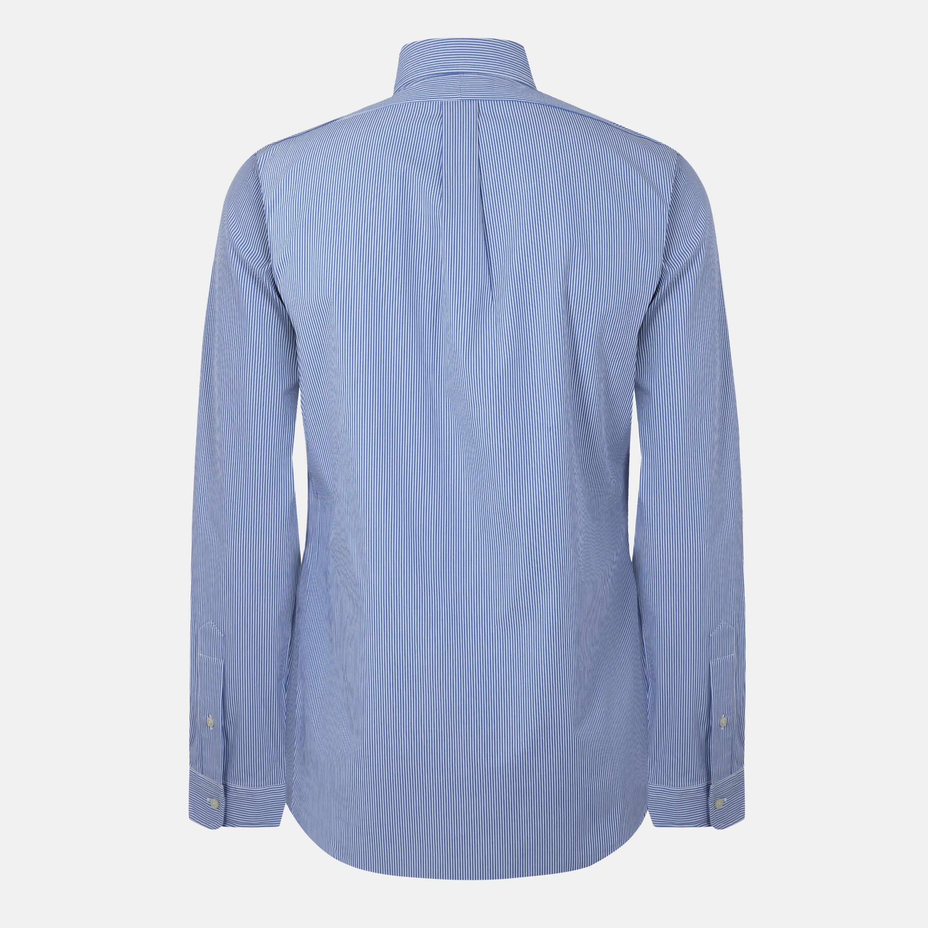 Blue/White 003 - Polo Ralph Lauren - Stripe Poplin Slim Fit Shirt - 2