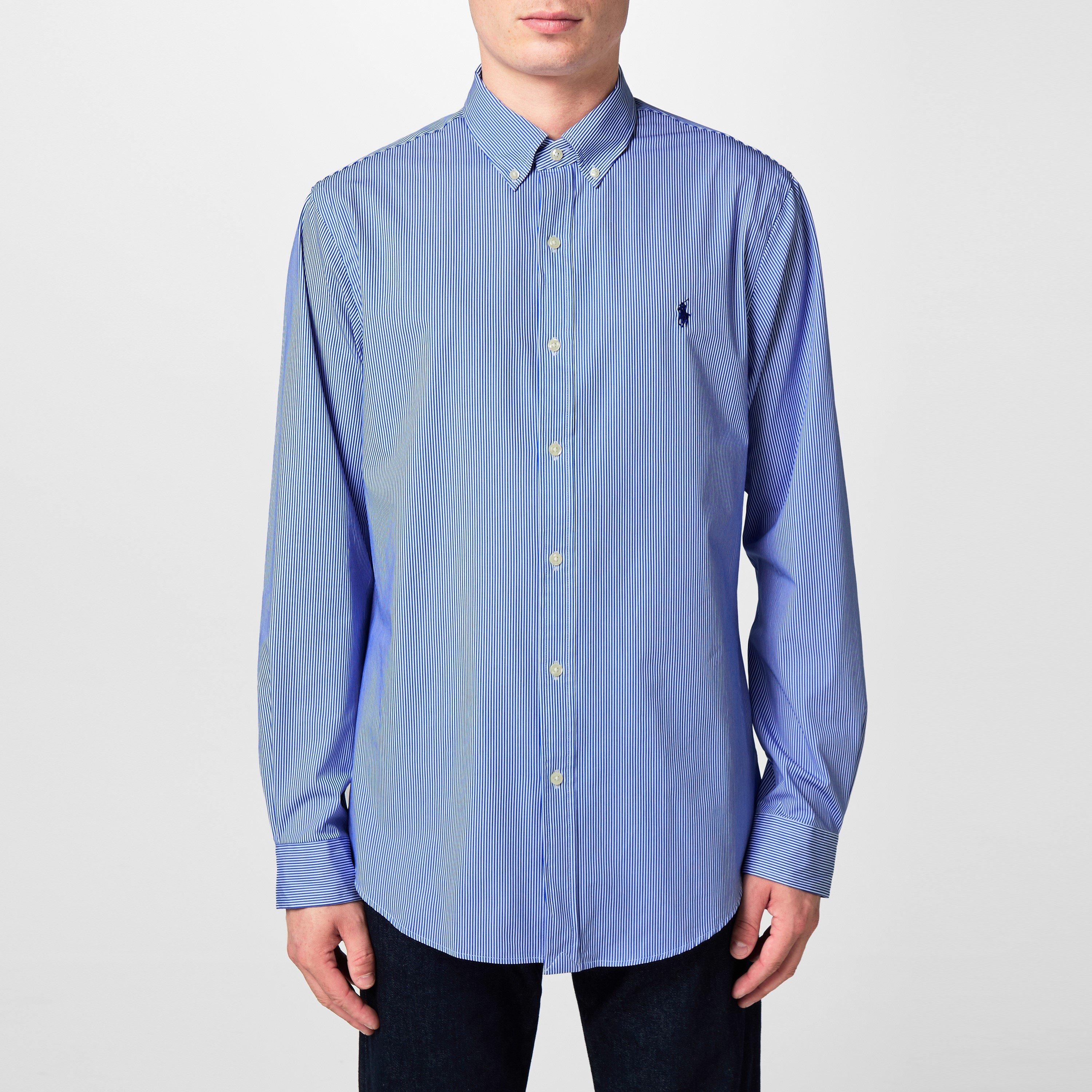 Blue/White 003 - Polo Ralph Lauren - Stripe Poplin Slim Fit Shirt - 3