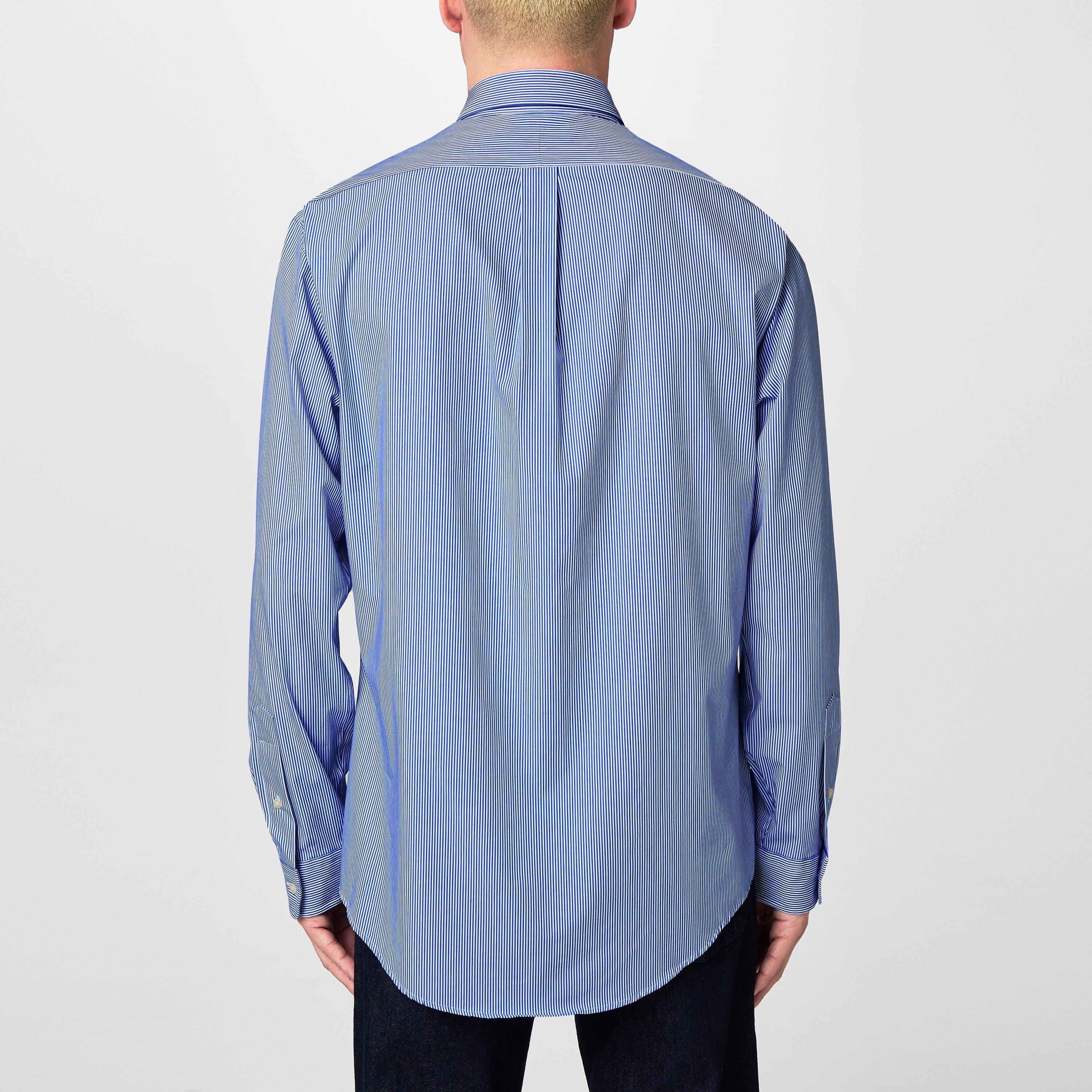 Blue/White 003 - Polo Ralph Lauren - Stripe Poplin Slim Fit Shirt - 4