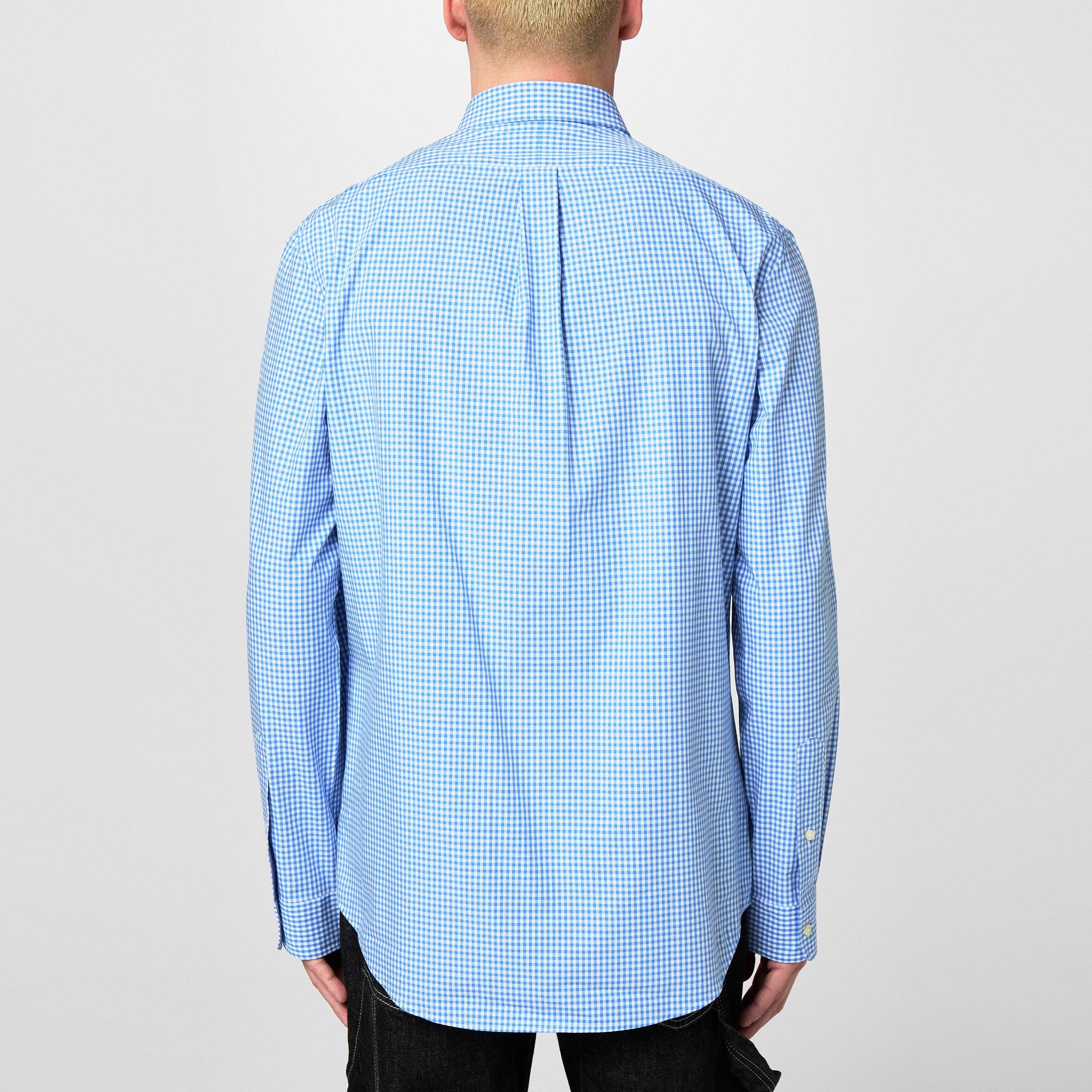 Blue/White 001 - Polo Ralph Lauren - Gingham Poplin Slim Fit Shirt - 4