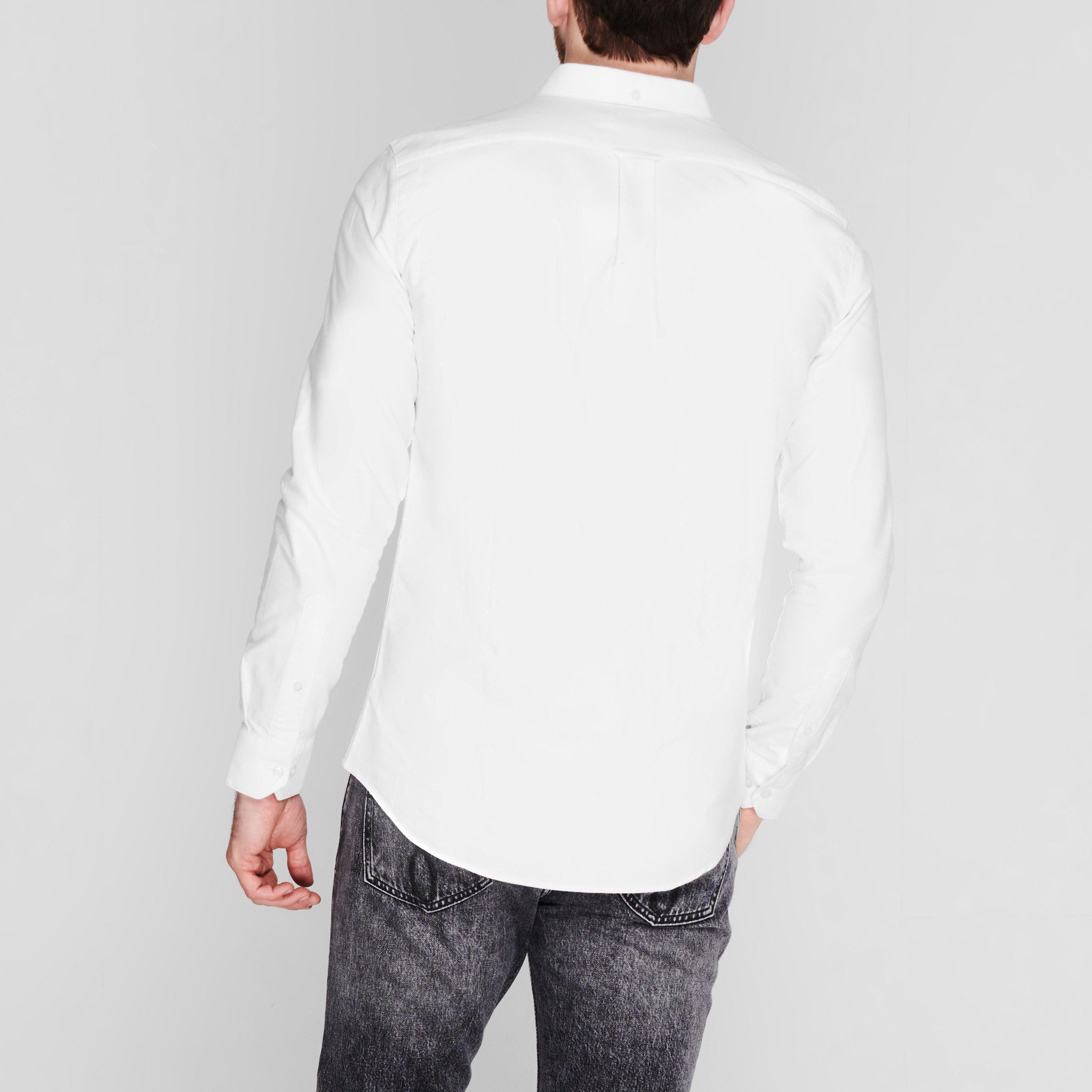 White 104 - Farah - Oxford Long Sleeve Shirt - 4