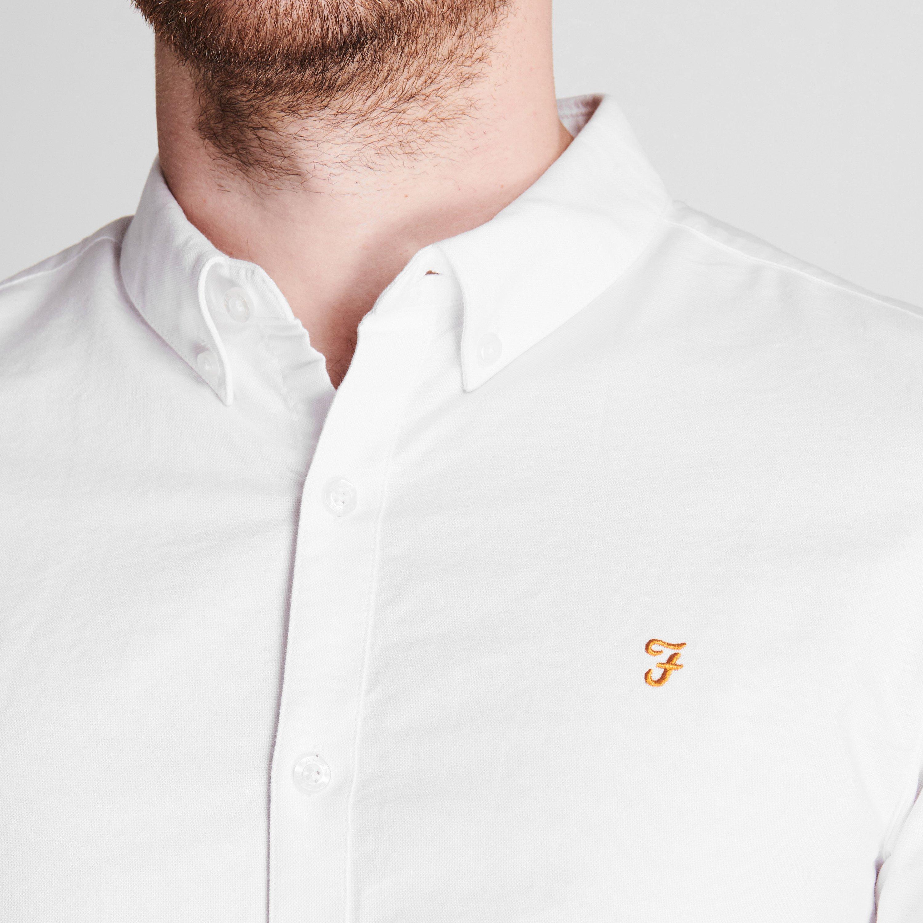White 104 - Farah - Oxford Long Sleeve Shirt - 5