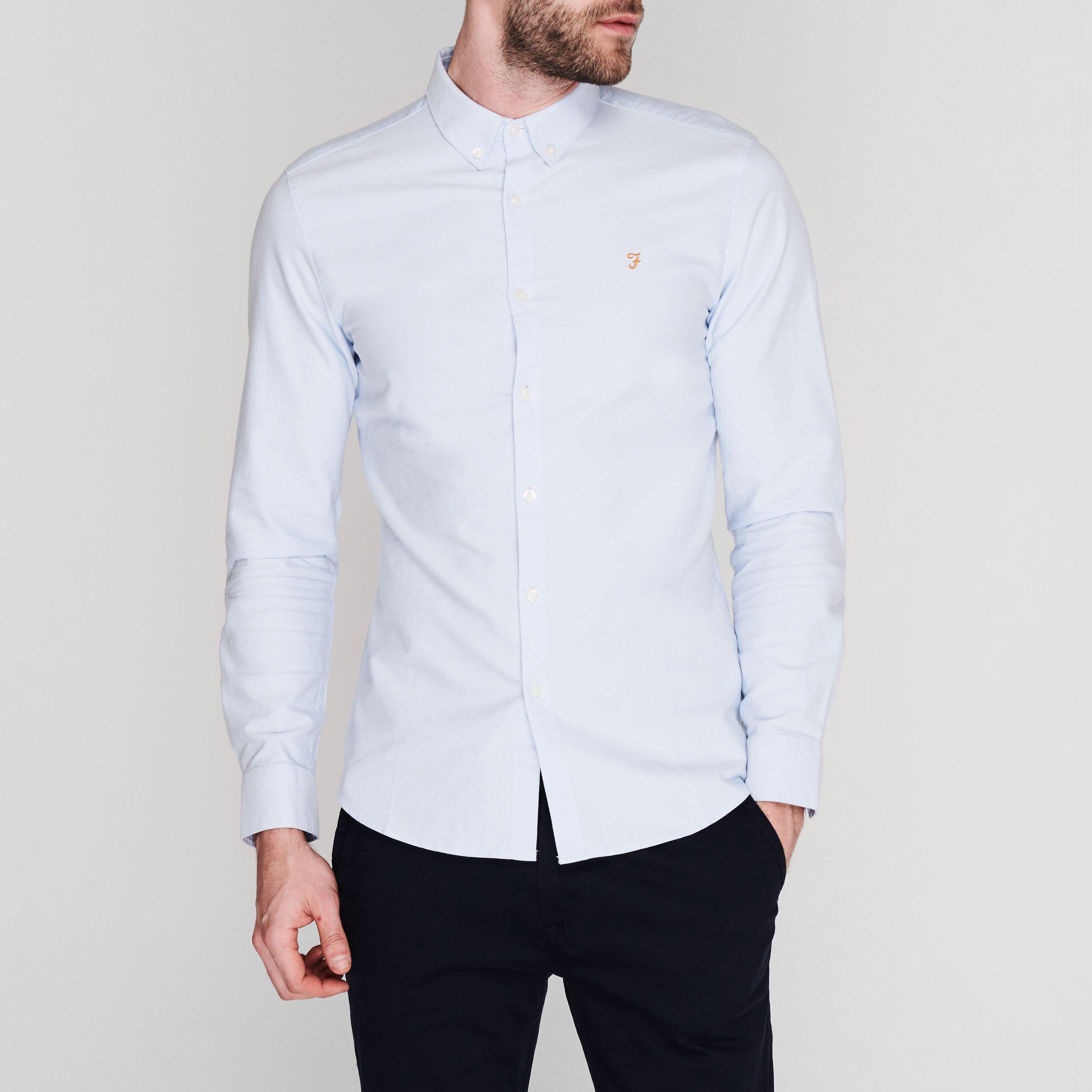 Himmelblau 468 - Farah - Oxford Long Sleeve Shirt - 3