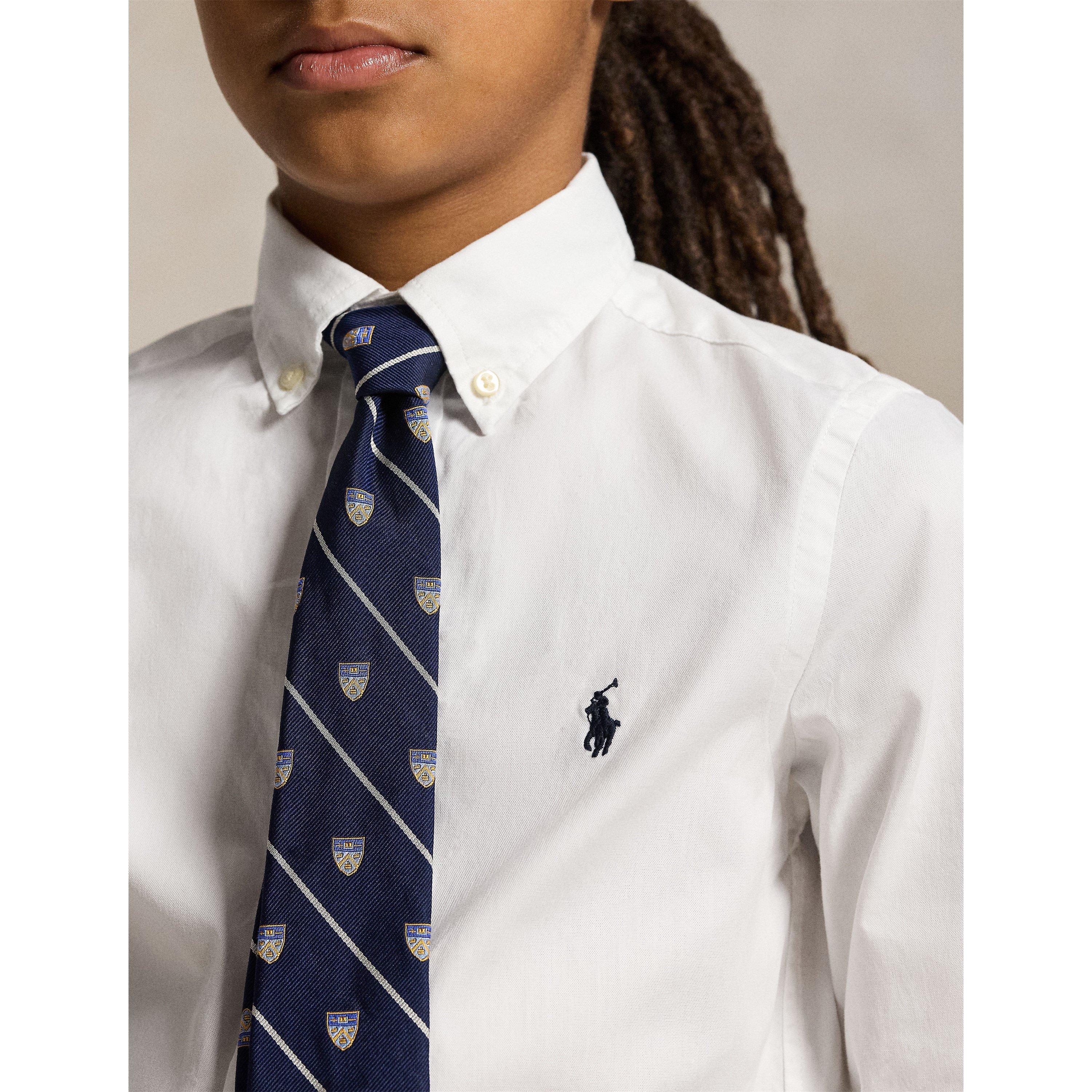 White - Polo Ralph Lauren - Kids' Cotton Long Sleeve Oxford Shirt - 4