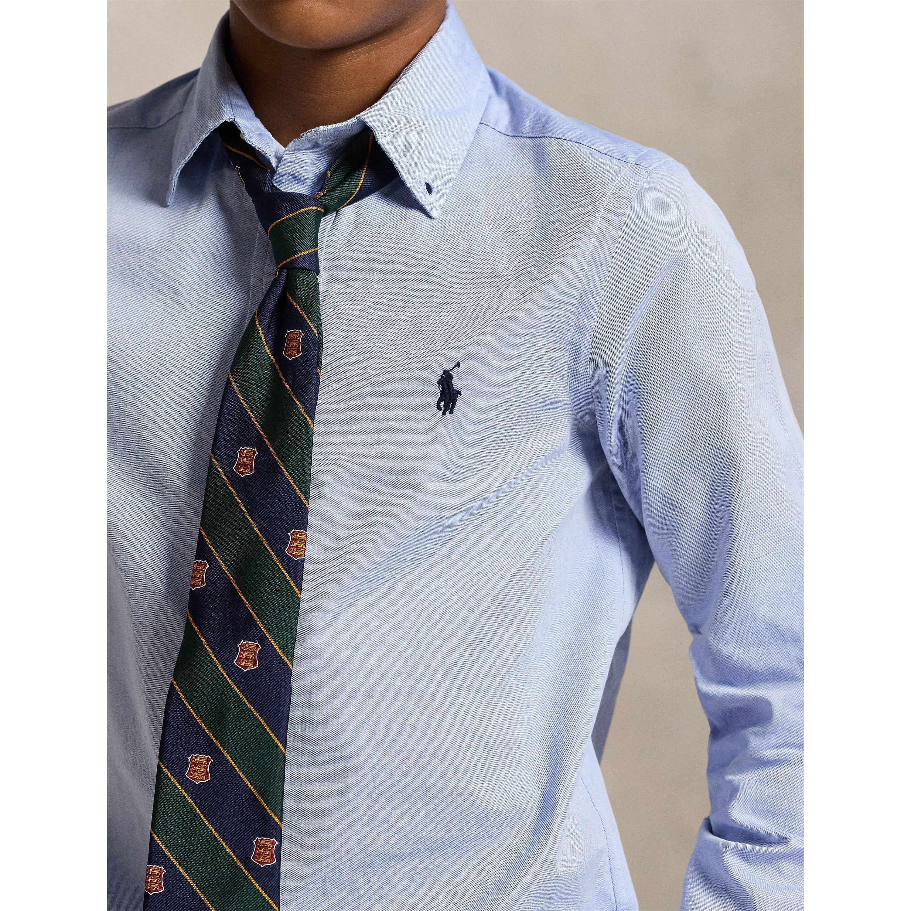 BSR Blue - Polo Ralph Lauren - Kids' Cotton Long Sleeve Oxford Shirt - 4