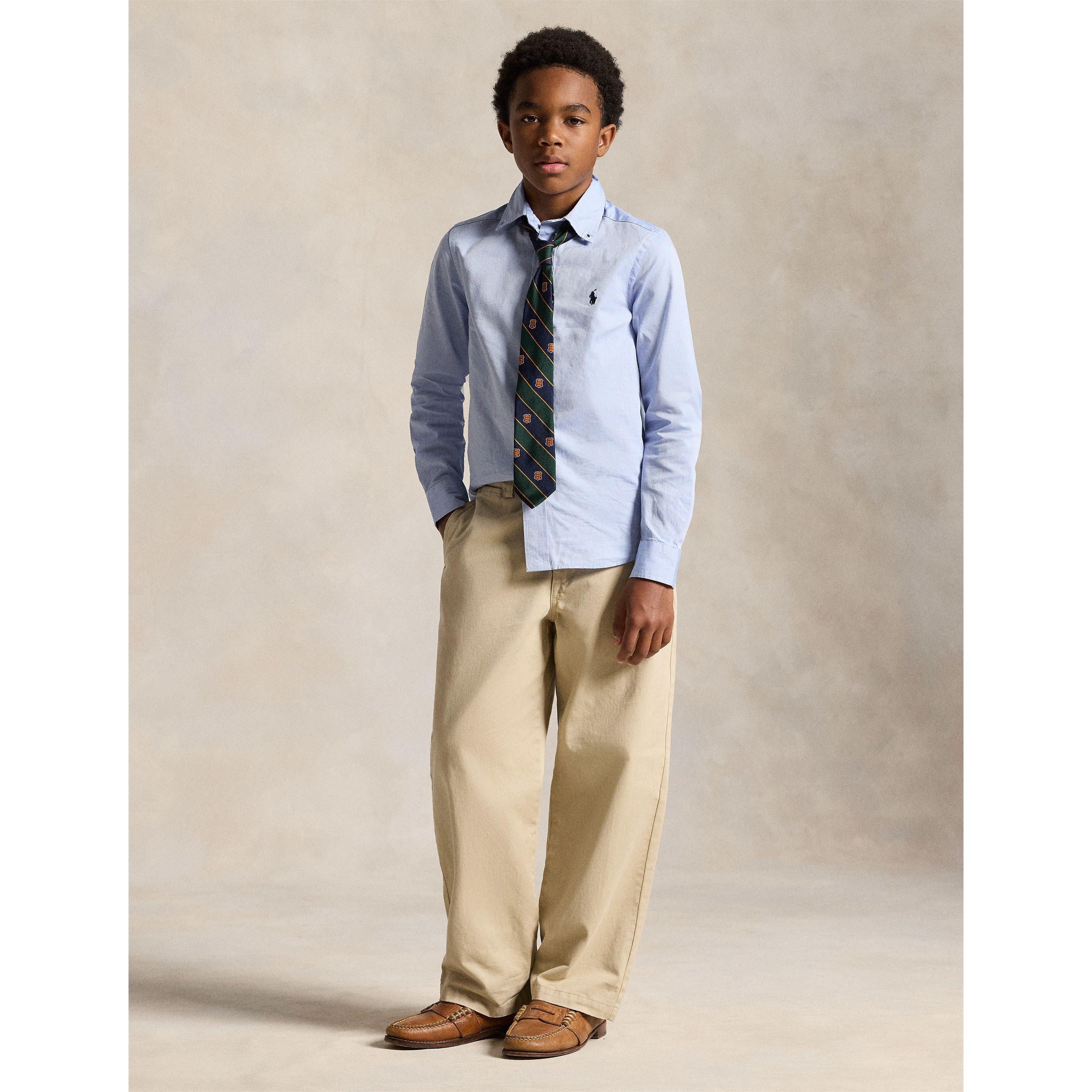 BSR Blue - Polo Ralph Lauren - Kids' Cotton Long Sleeve Oxford Shirt - 5