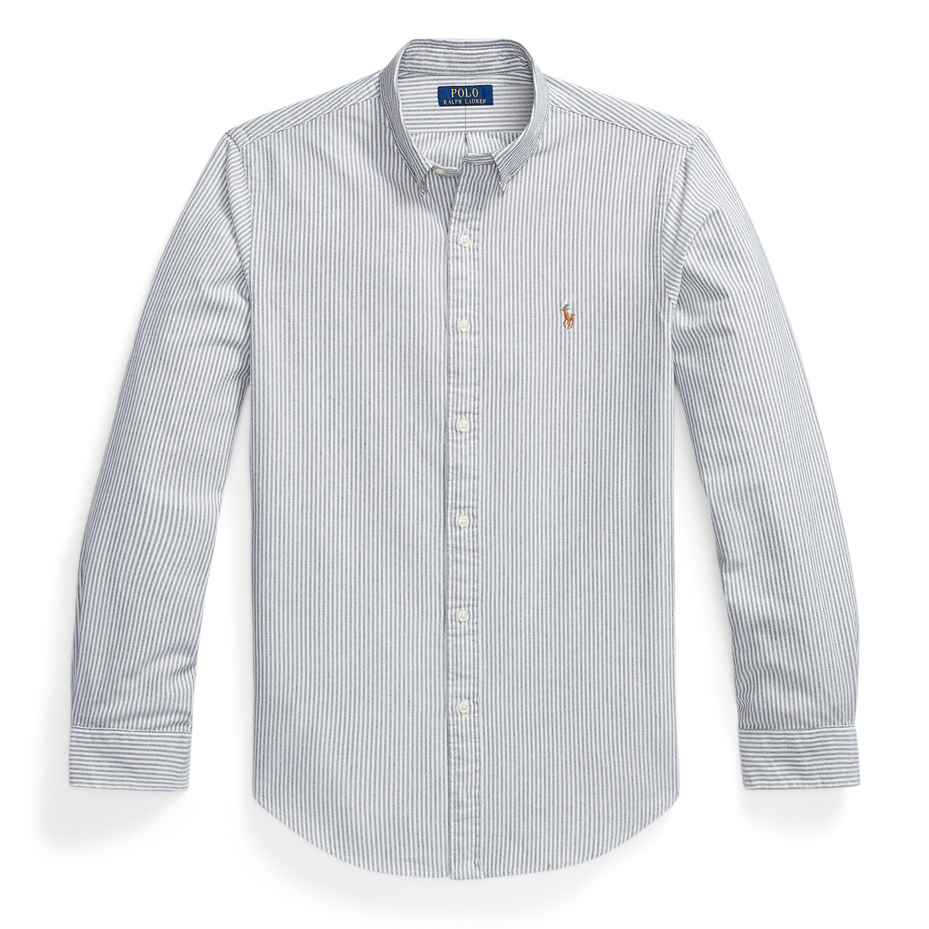 Polo Ralph Lauren Men's Slim Fit Striped Oxford Shirt - Slate/White - L