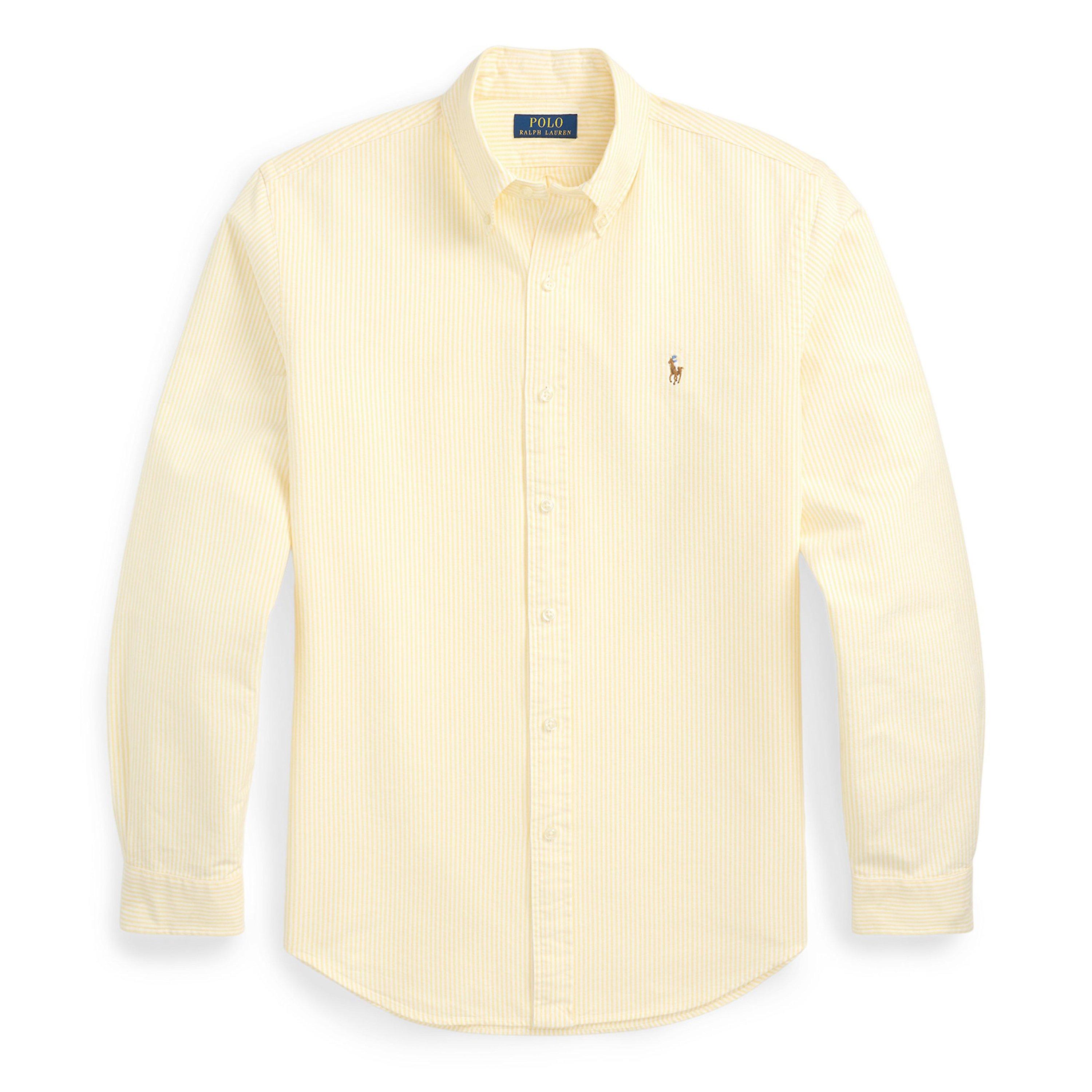 Polo Ralph Lauren Men's Slim Fit Striped Oxford Shirt - Yellow /White - L