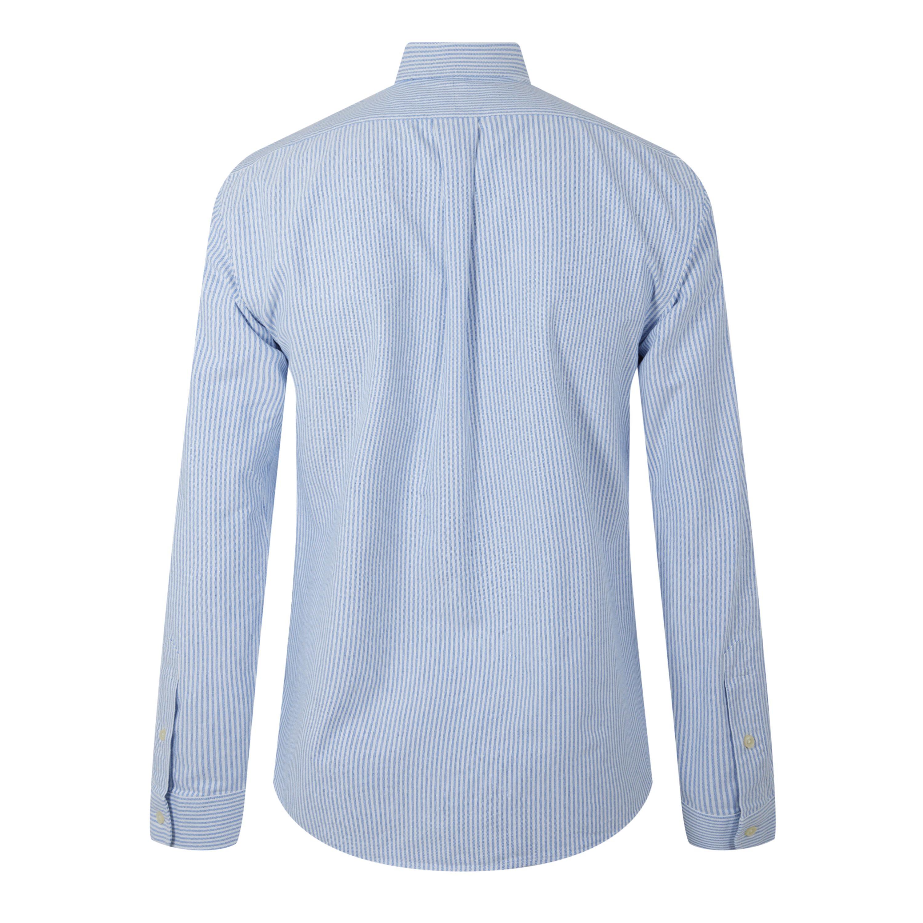 Blue/White - Polo Ralph Lauren - Men's Slim Fit Striped Oxford Shirt - 2