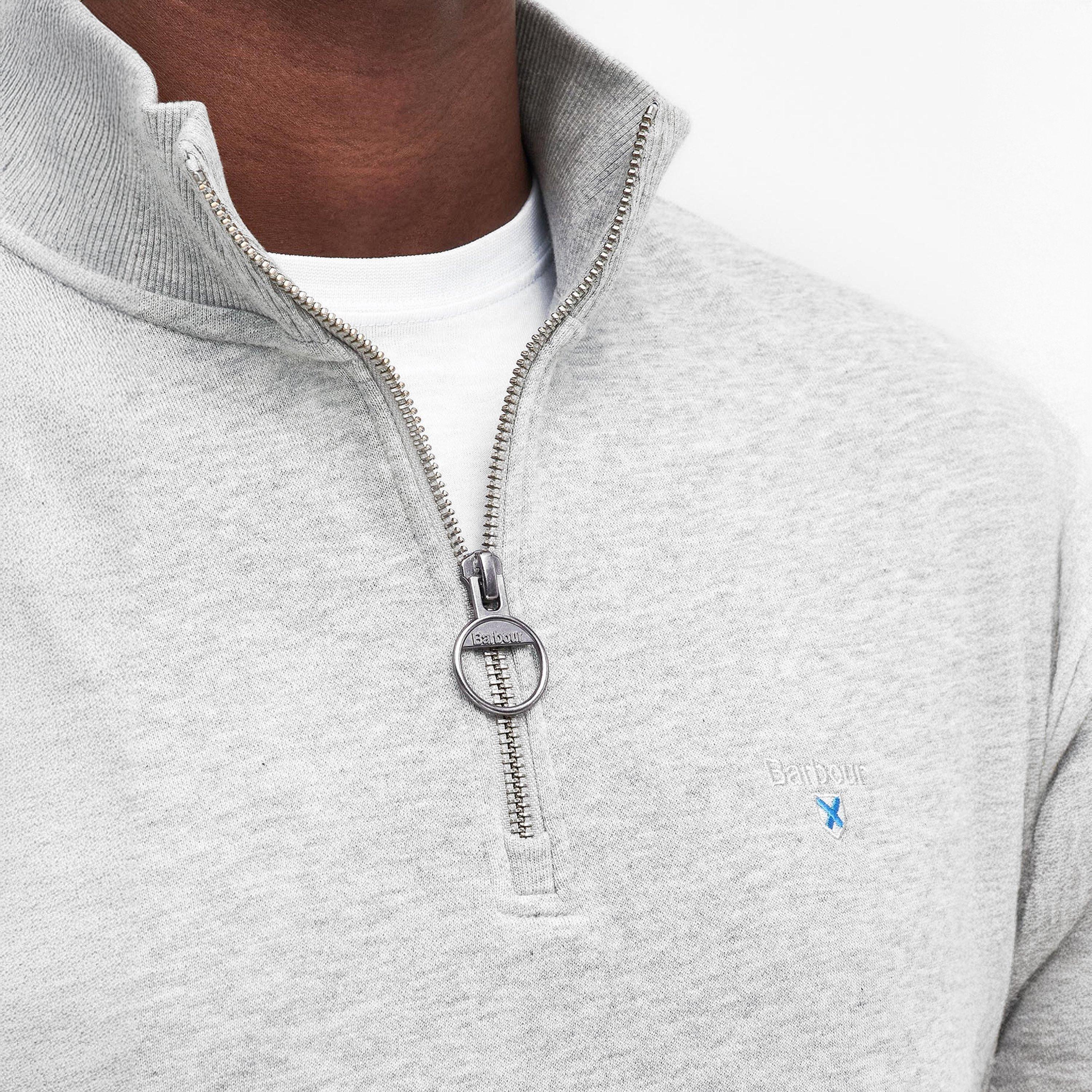 Grey Marl GY52 - Barbour - Beckhill Half-Zip Sweatshirt - 4