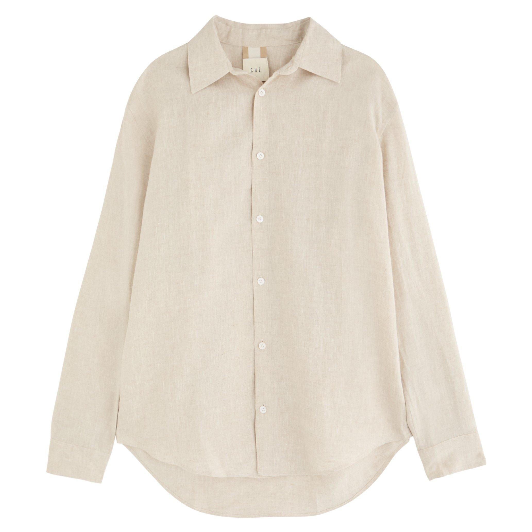 BEIGE - Che - CHE LINEN LS SHIRT