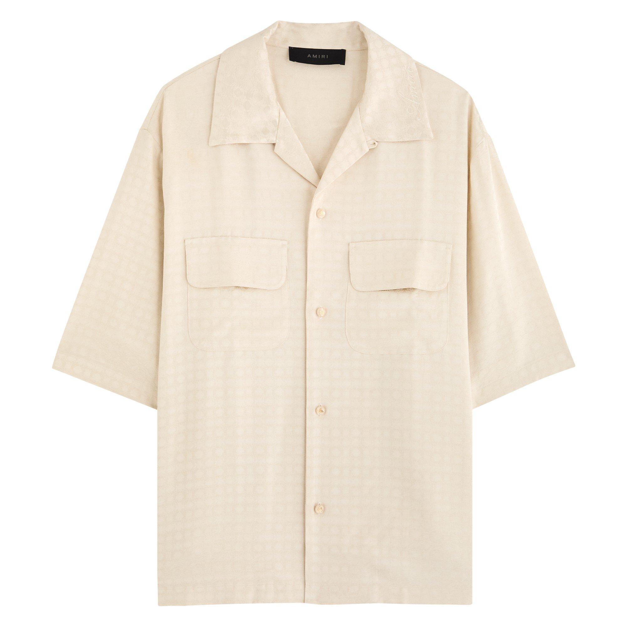 BEIGE - Amiri - AMR QUAD JACQUARD CAMP SHIRT