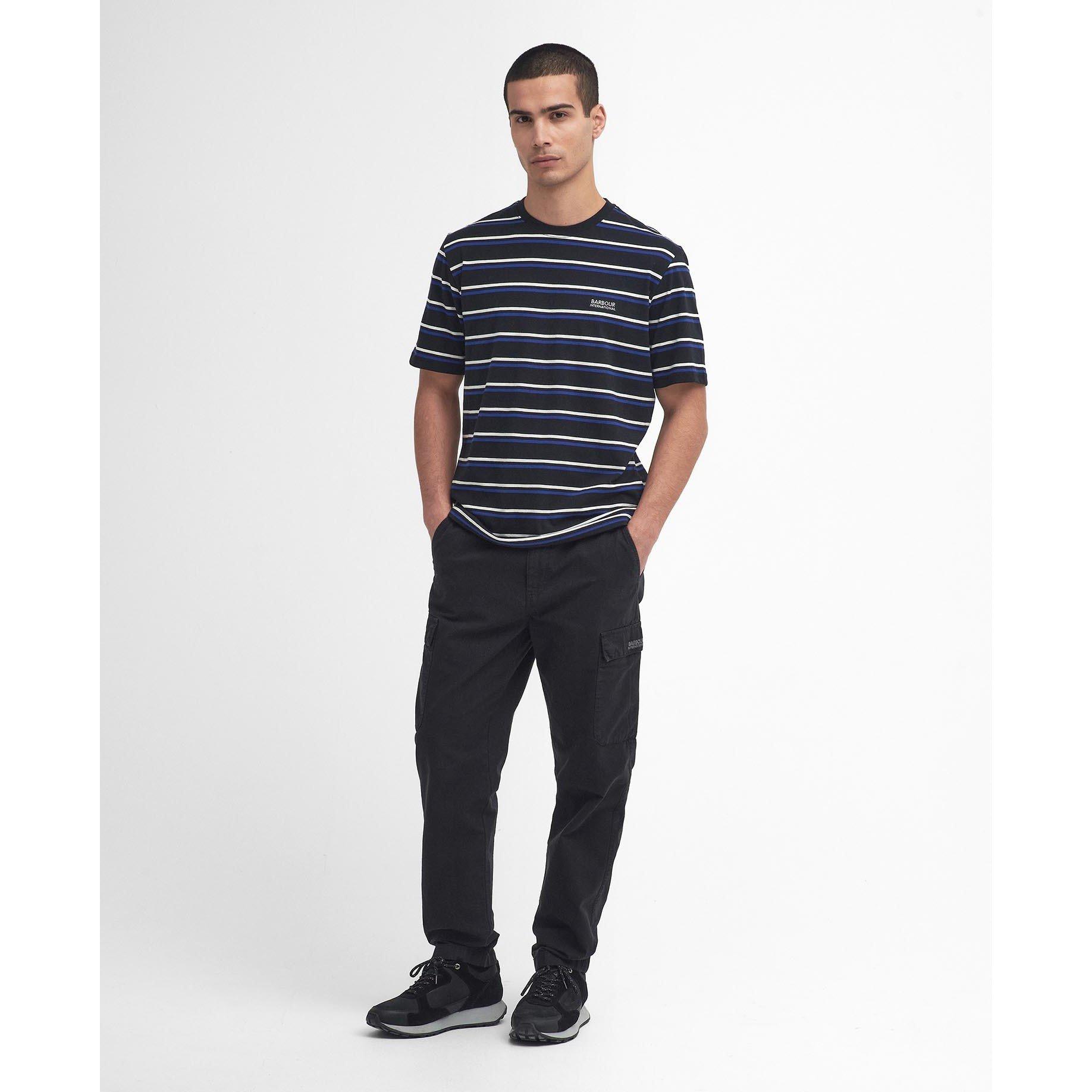 Black BK11 - Barbour International - Buxton Striped T-Shirt - 3